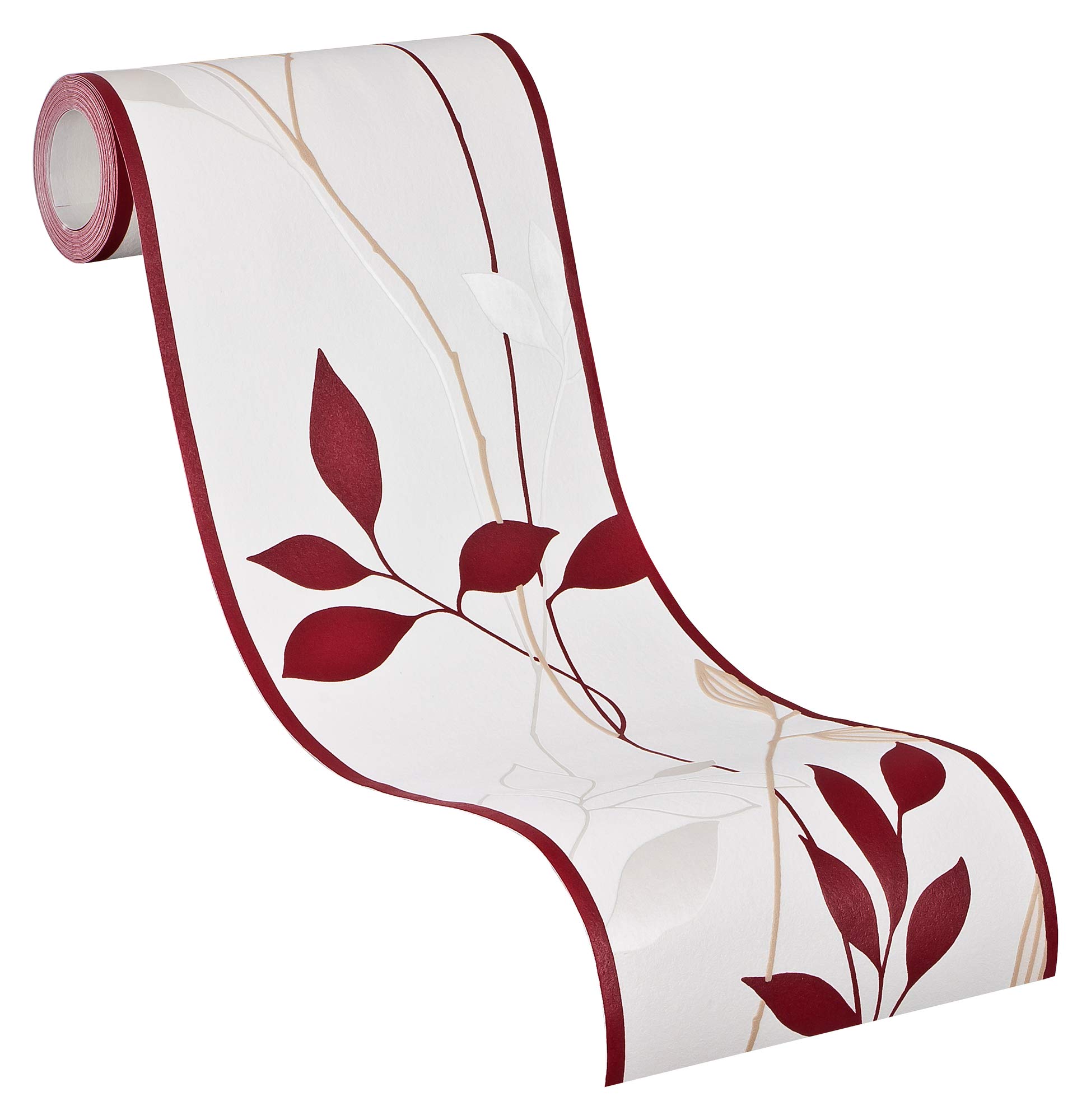 a-s-cr-ation-vliesbord-re-blumen-rot-creme-5x0-17m image 1