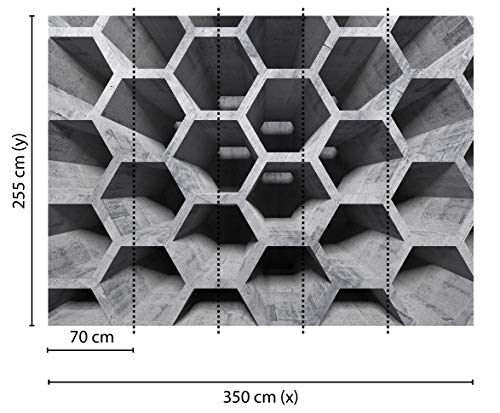 a-s-cr-ation-designwalls-fototapete-3d-honeycomb-350x255-cm image 8