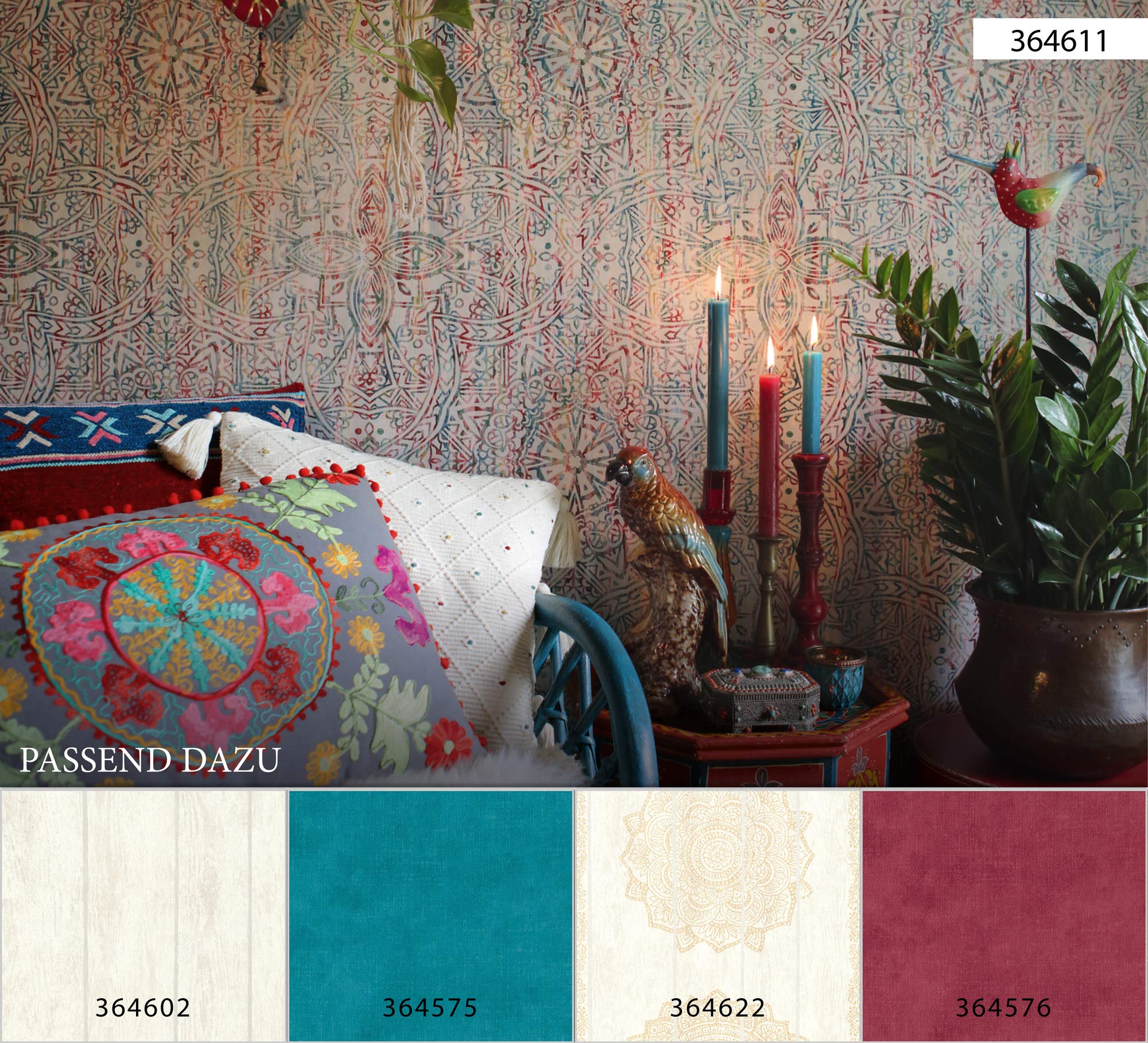 a-s-cr-ation-boho-love-36457-6-vliestapete-uni-rot-10-05-m image 7