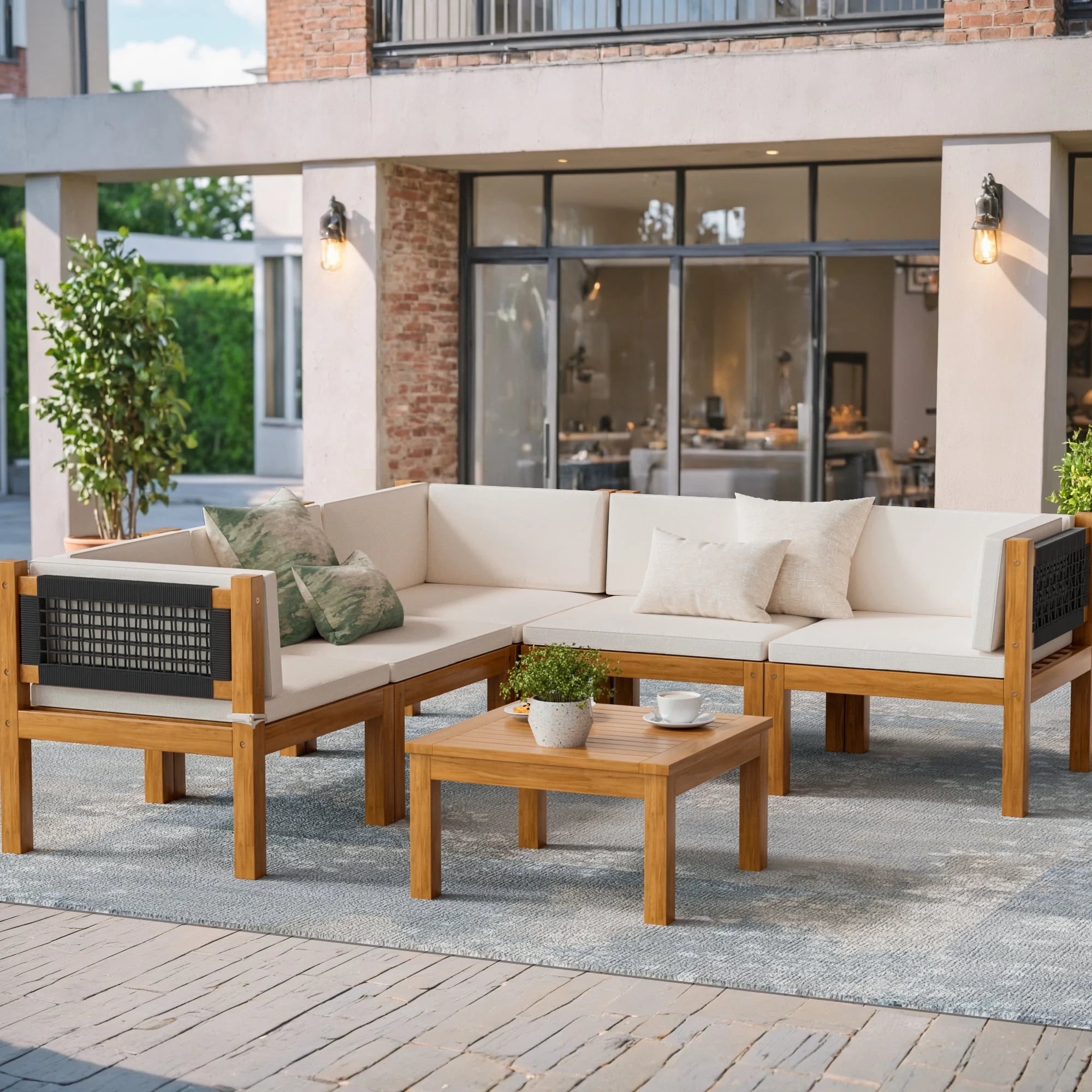 homall-patio-furniture-lounge-set-5-teilig-akazie-wei image 4