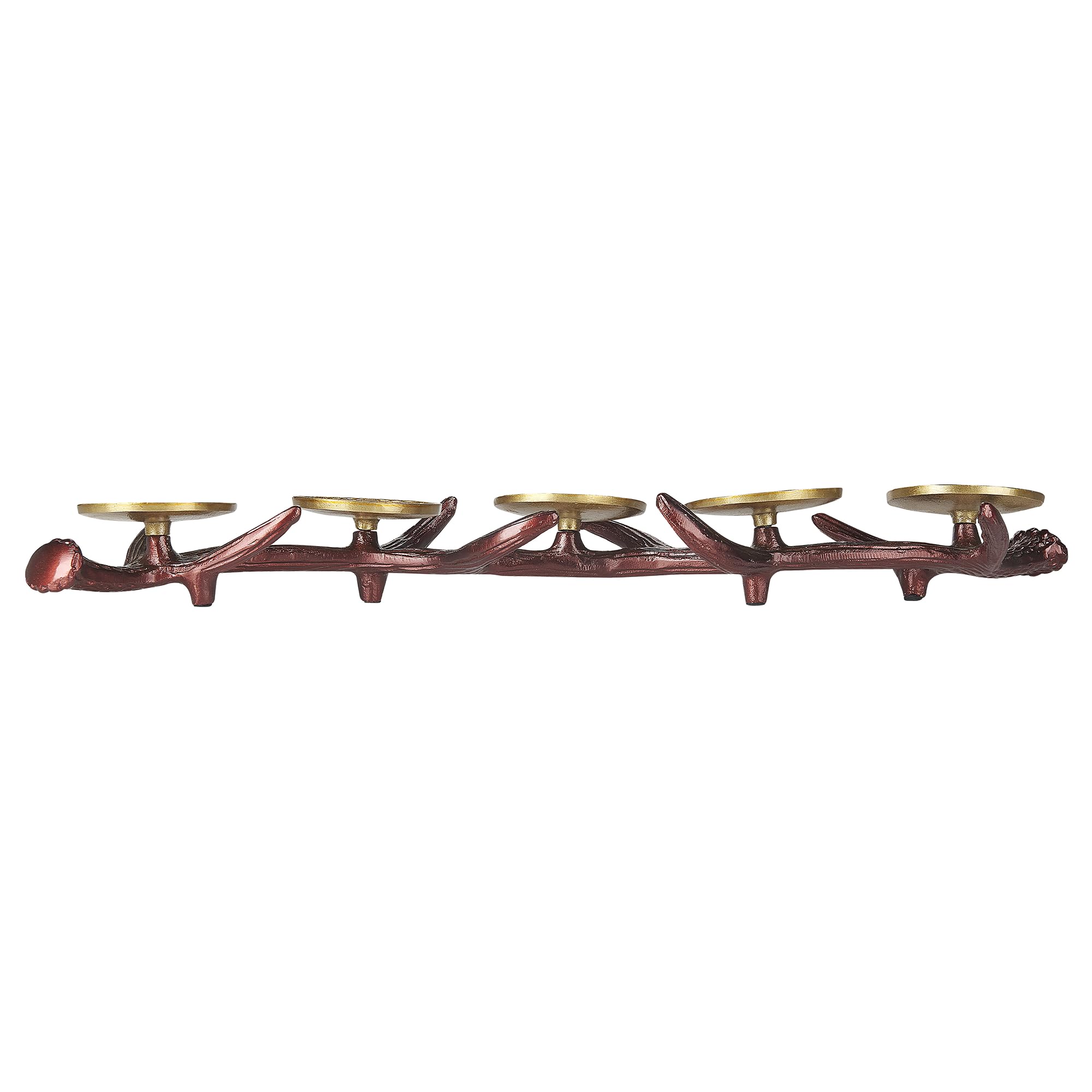 beliani-kerzenst-nder-braun-gold-5-flammig-aluminium-ast image 5