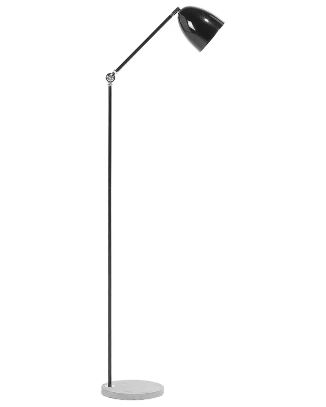 beliani-chanza-stehlampe-metall-schwarz-verstellbar-165-cm image 1