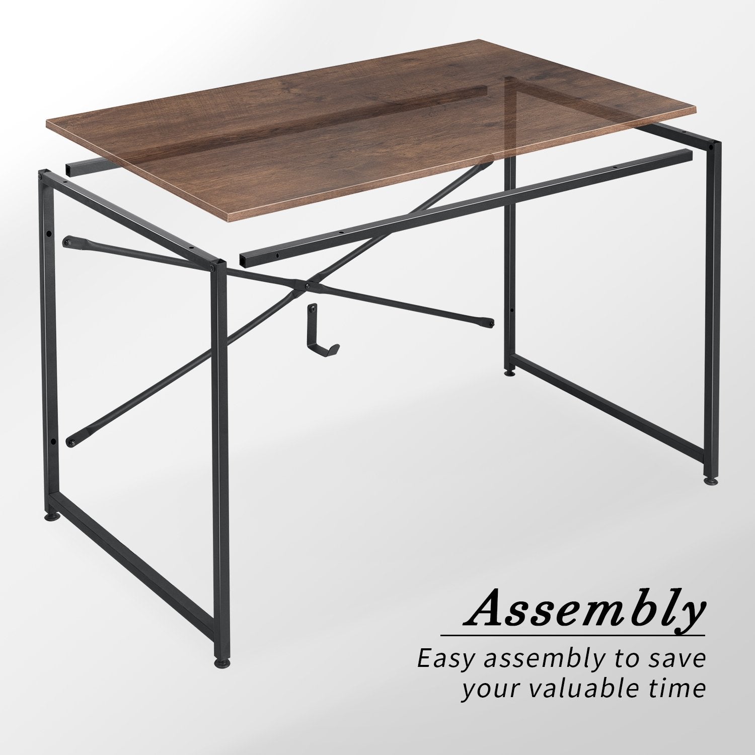 homall-office-desk-schreibtisch-braun-44-zoll-holz-modern image 5