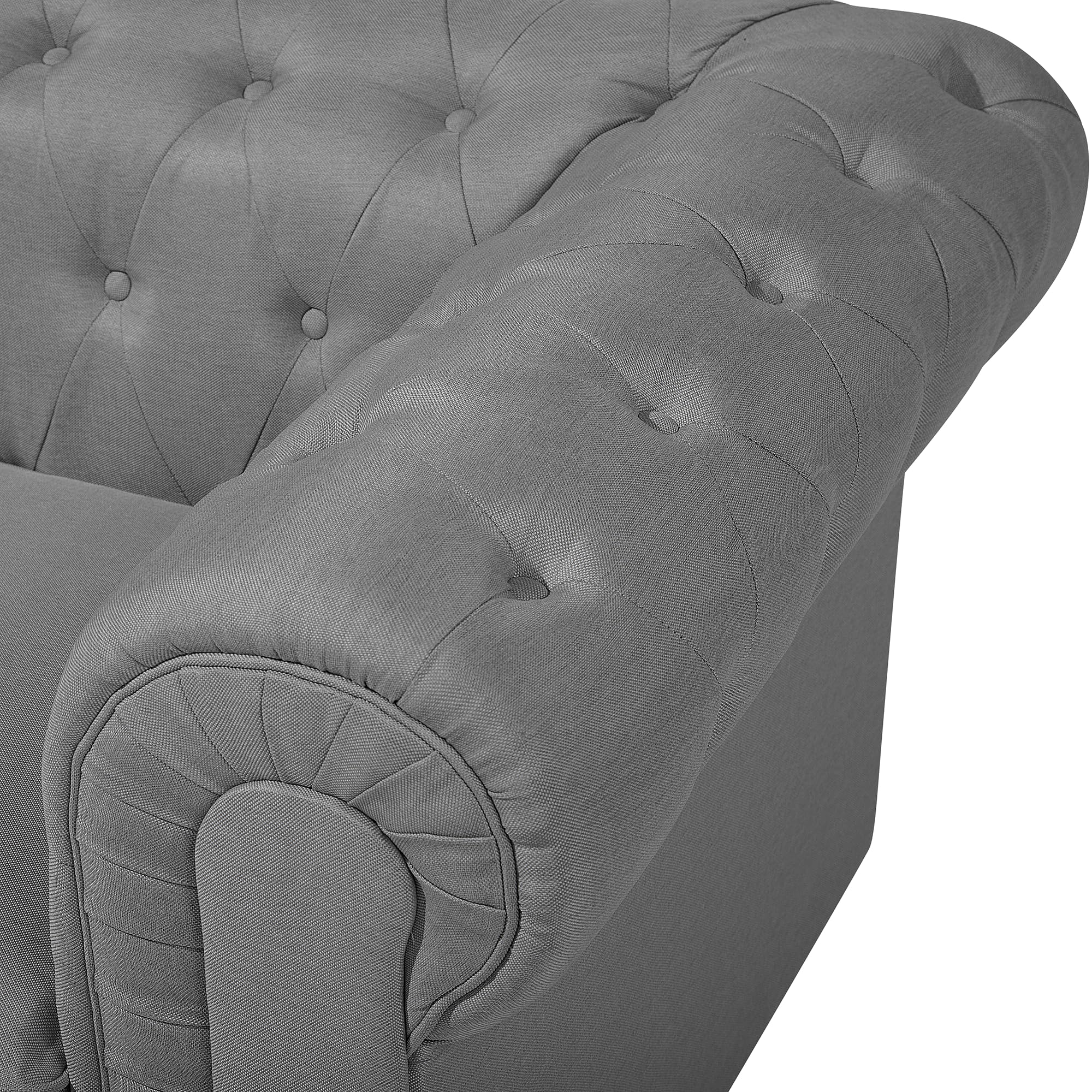 beliani-chesterfield-sessel-hellgrau-stoff-englischer-stil image 7