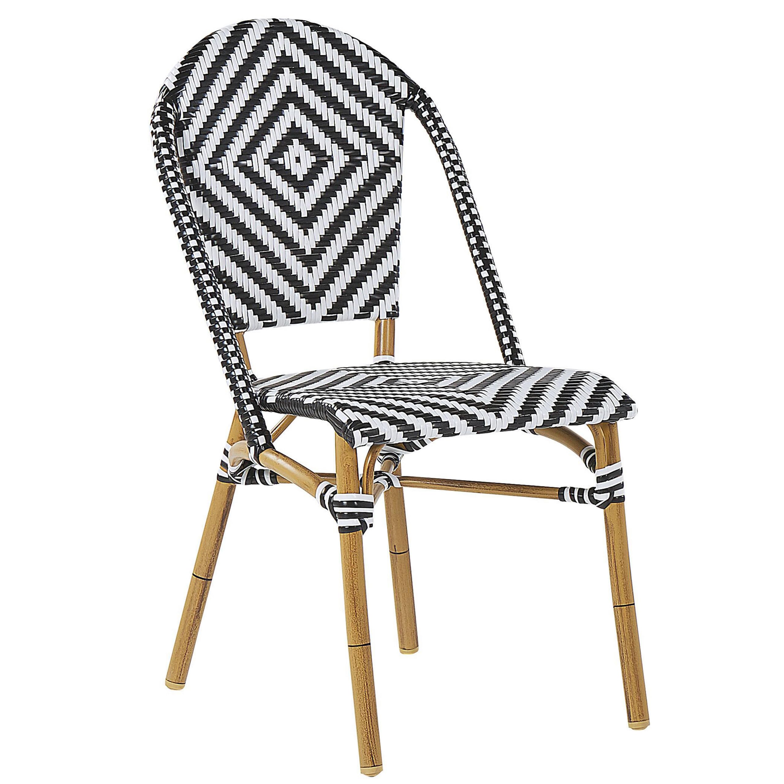 beliani-rifreddo-gartenset-rattan-schwarz-weiss-4-sitzer image 3