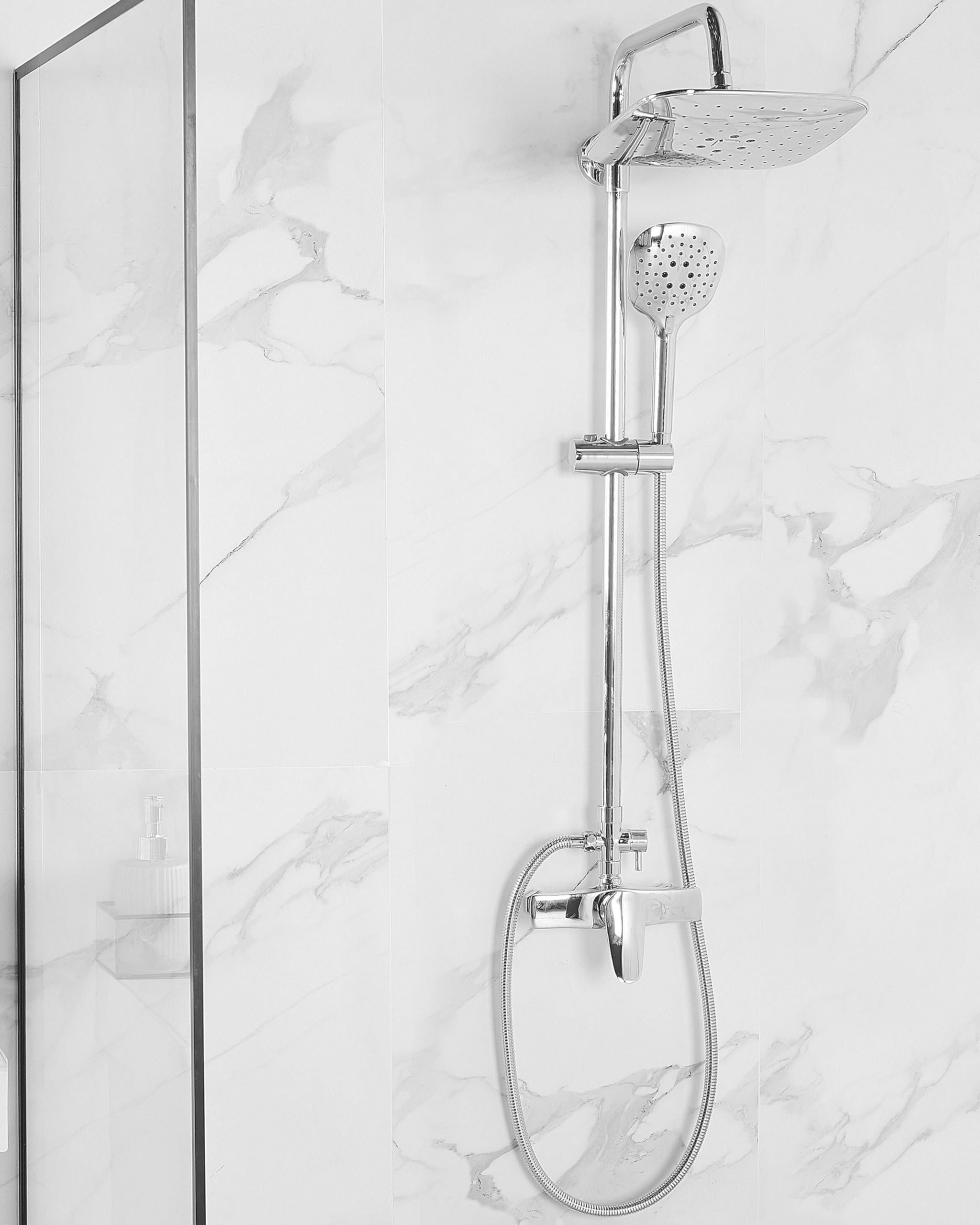 beliani-howick-duschsystem-silber-115-cm-mit-kopfbrause image 2