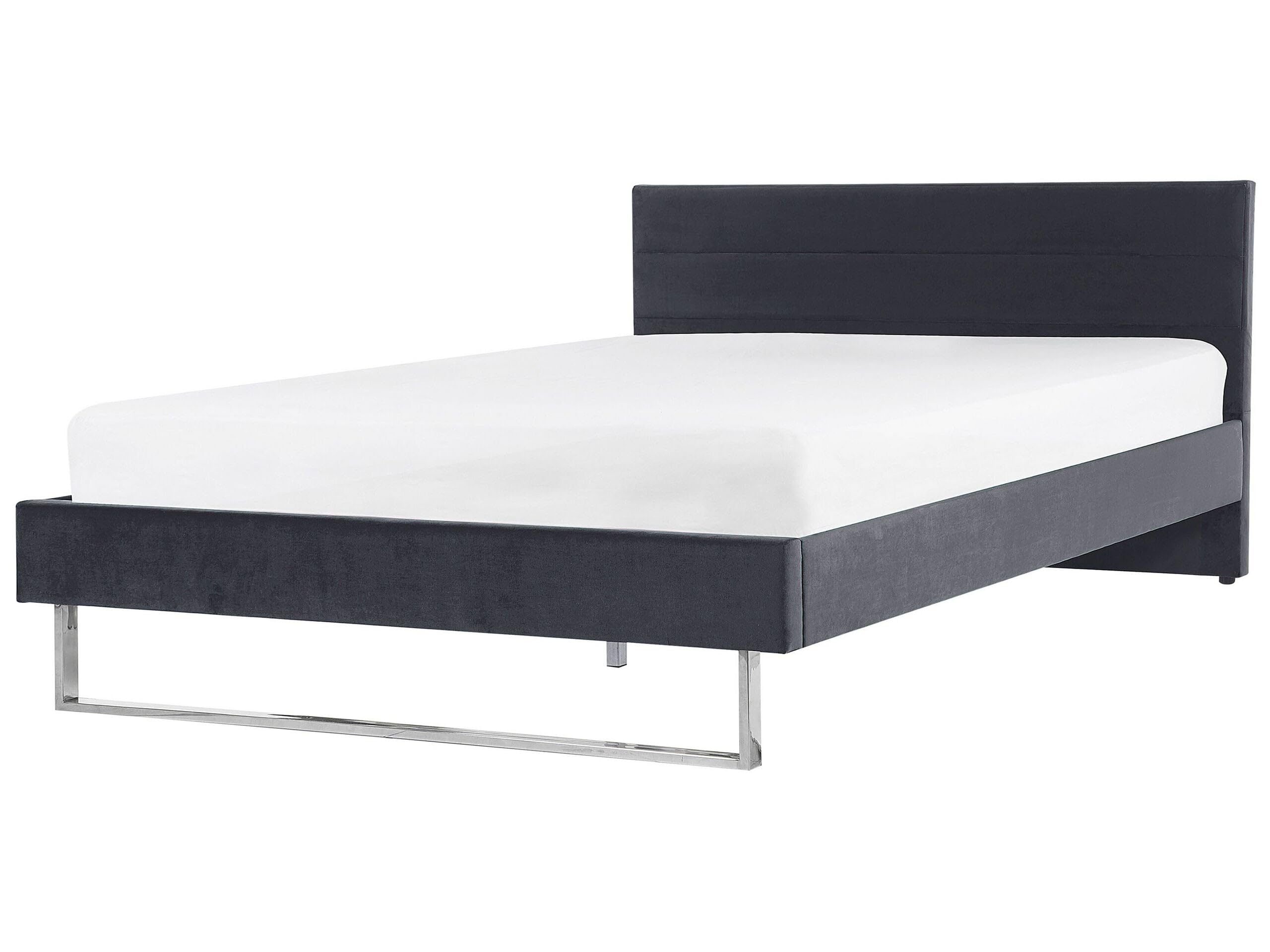 beliani-bellou-doppelbett-180x200-grau-samt image 1