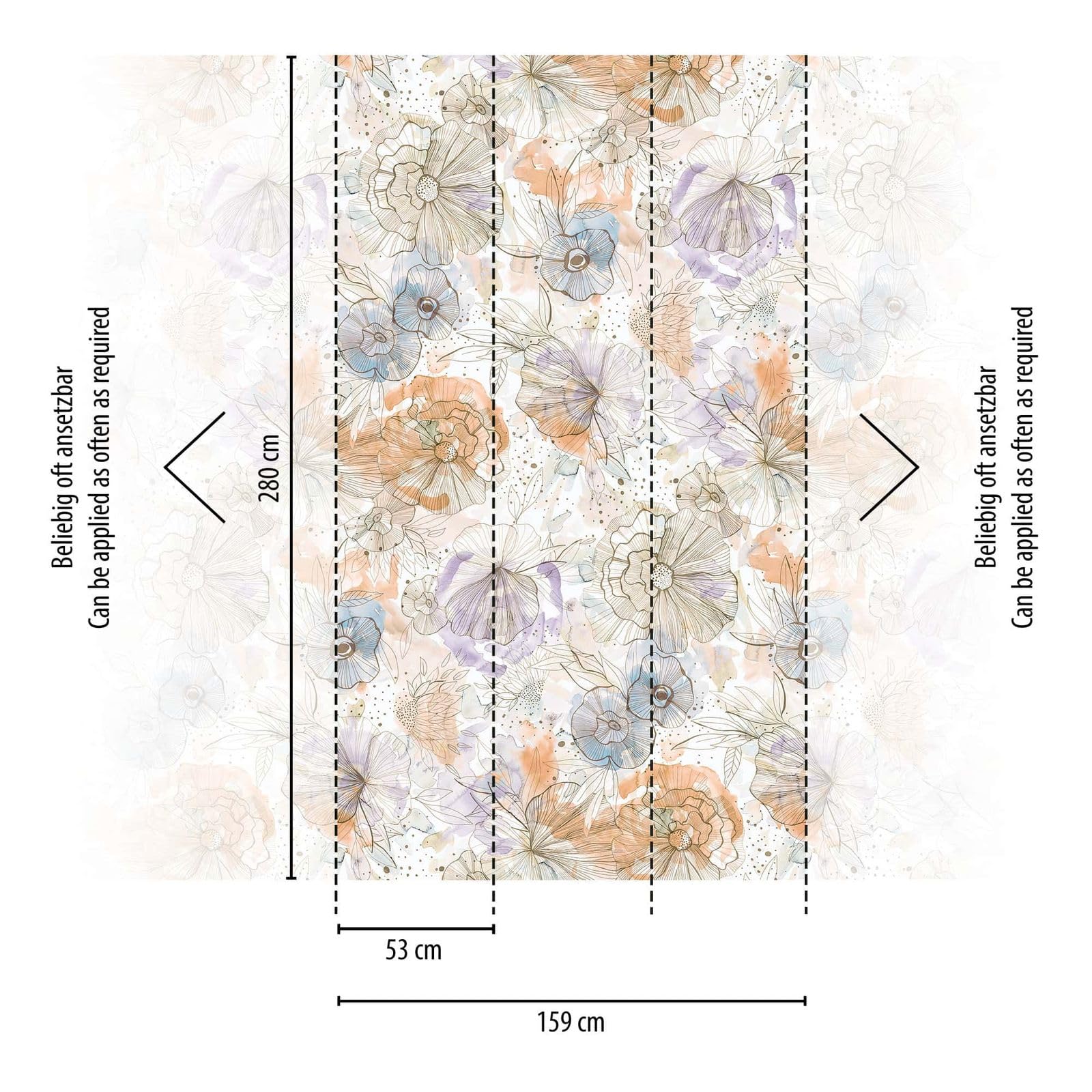 livingwalls-fototapeten-blumen-fototapete-beige-orange-1-59x2-8m image 3