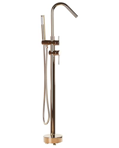 beliani-victoria-wannenarmatur-freistehend-kupfer-messing-handbrause image 6