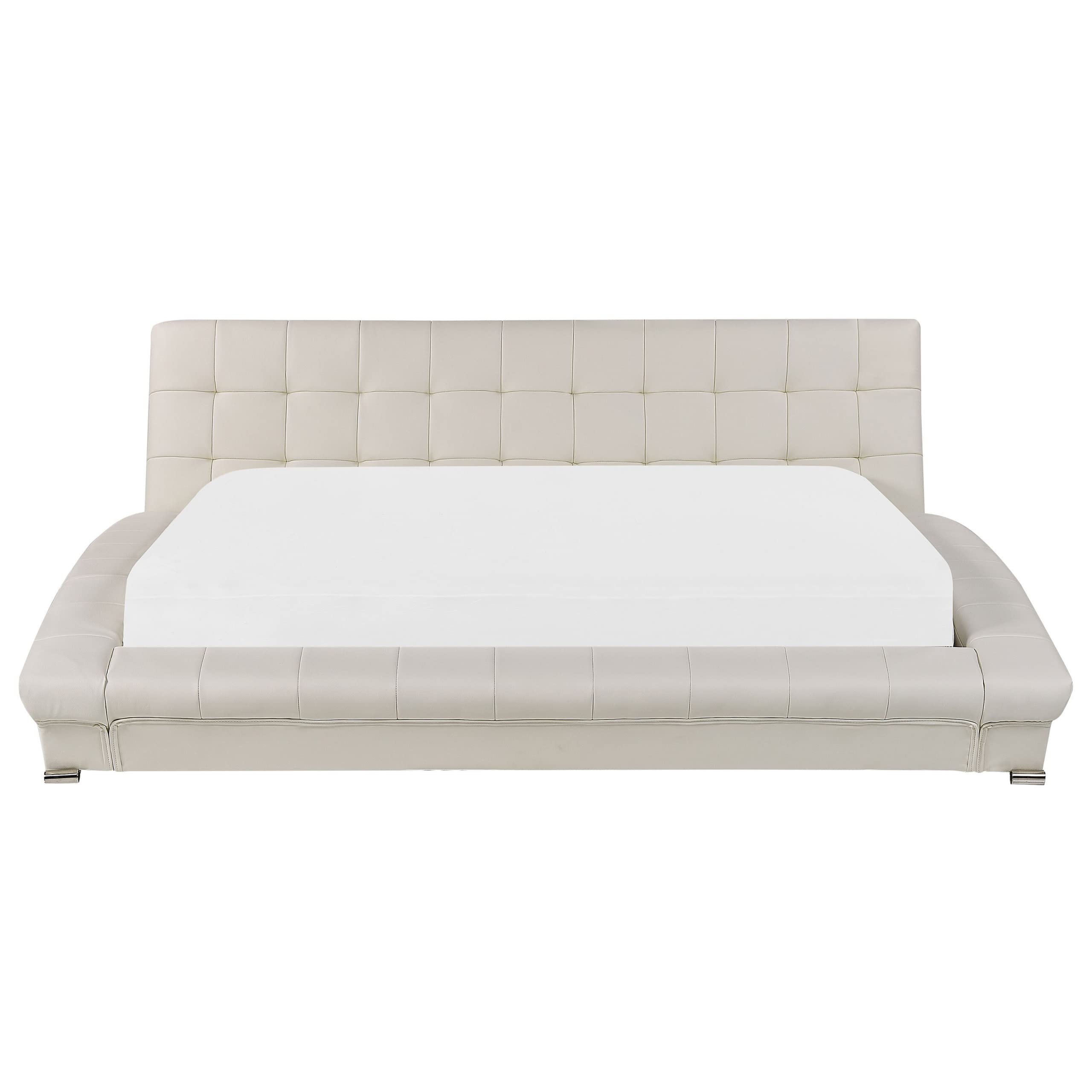 beliani-lille-lederbett-180x200-cm-wei-mit-lattenrost image 4