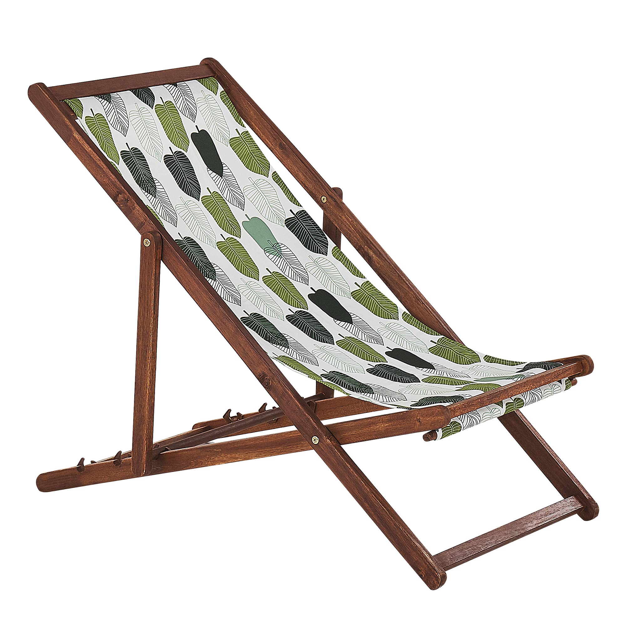 beliani-anzio-liegestuhl-2er-set-dunkelbraun-bl-ttermotiv-verstellbar image 4