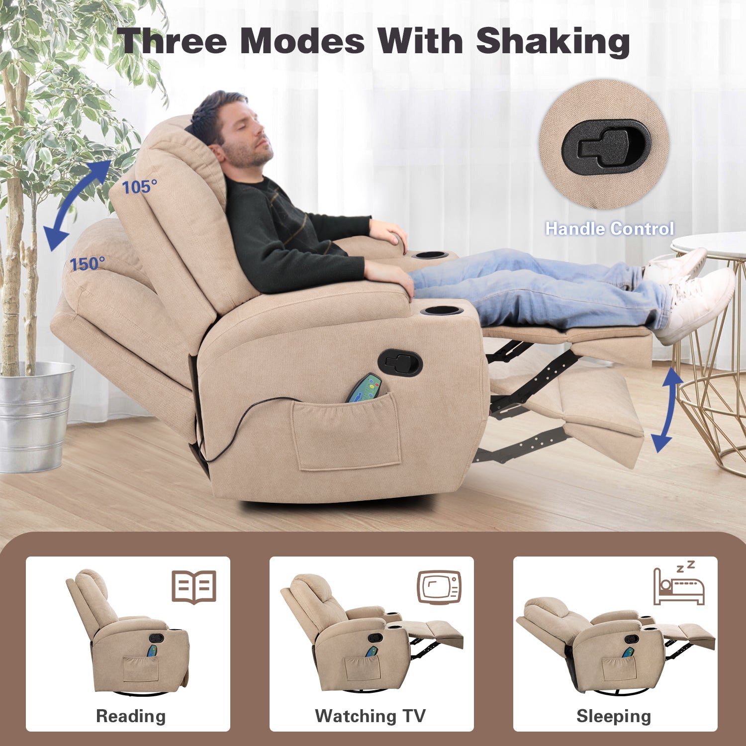 homall-recliner-massagesessel-stoff-360-beige image 8