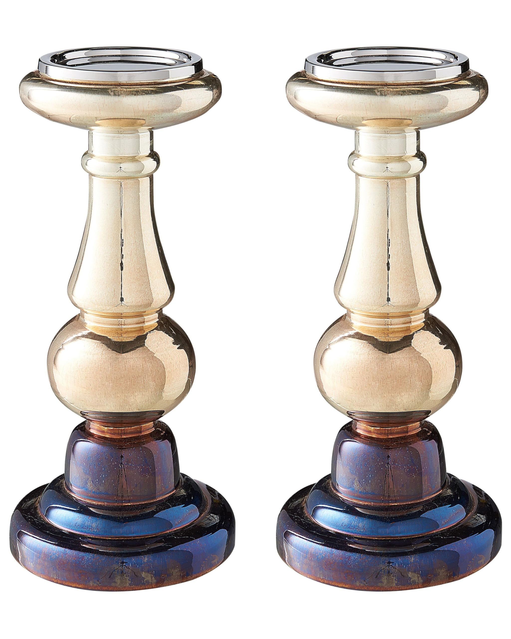 beliani-wohnaccessoires-kerzenst-nder-glas-gold-2er-set-31-cm image 1