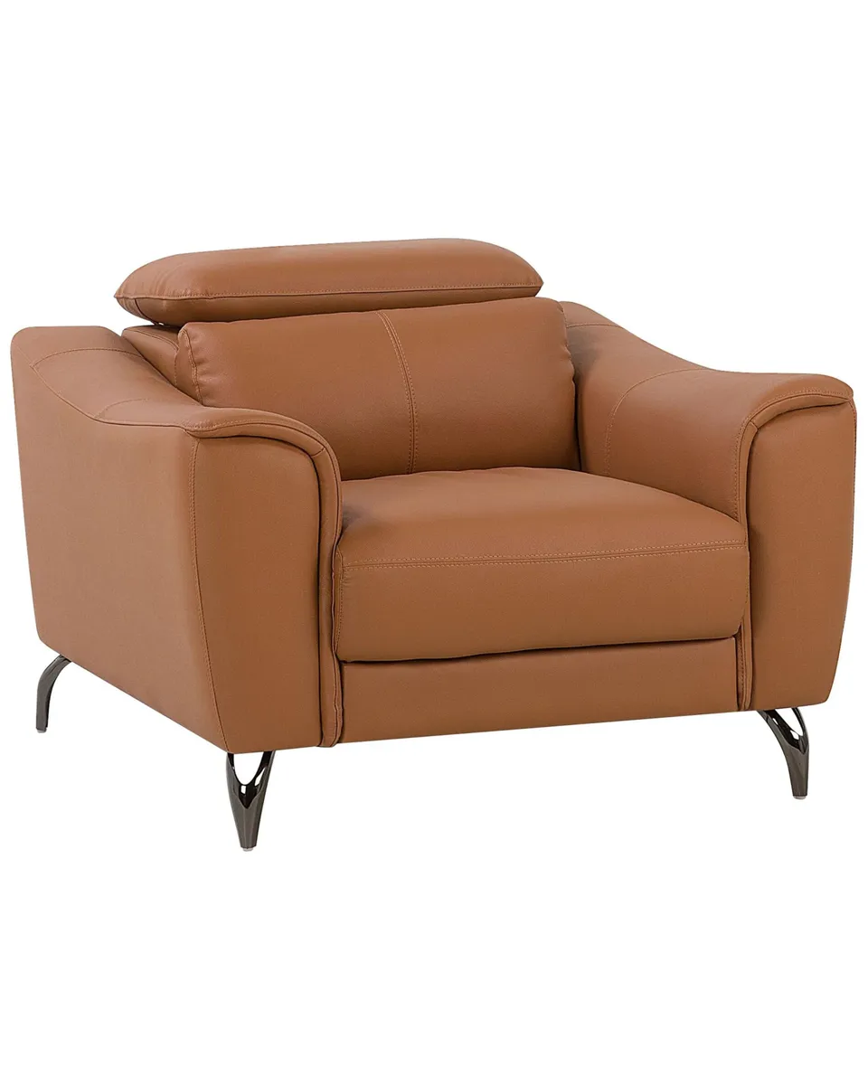 beliani-narwik-ledersessel-goldbraun-mit-kopfst-tze image 1