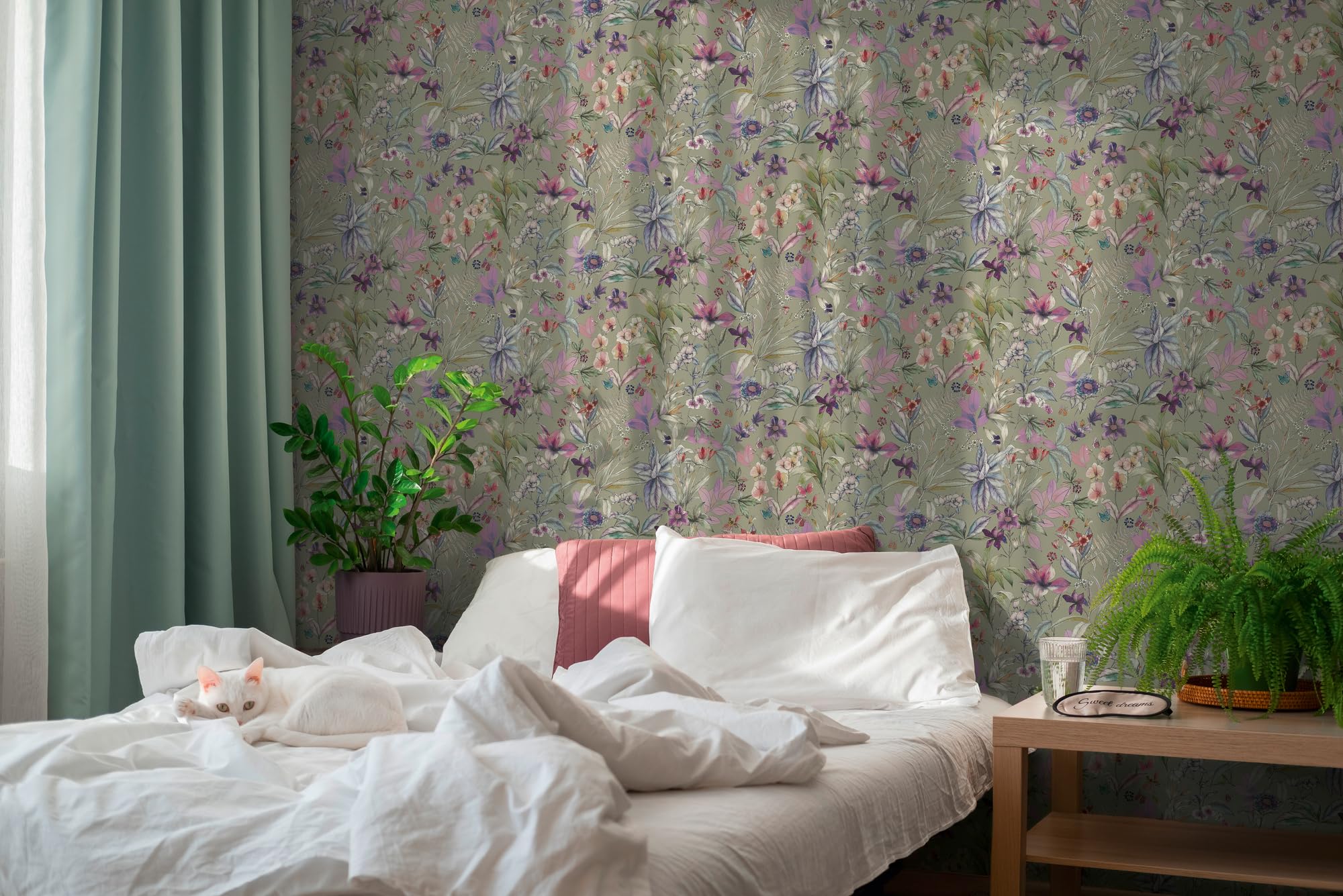 a-s-cr-ation-blumen-vliestapete-gr-n-lila-10-05x0-53m-natur-look image 2