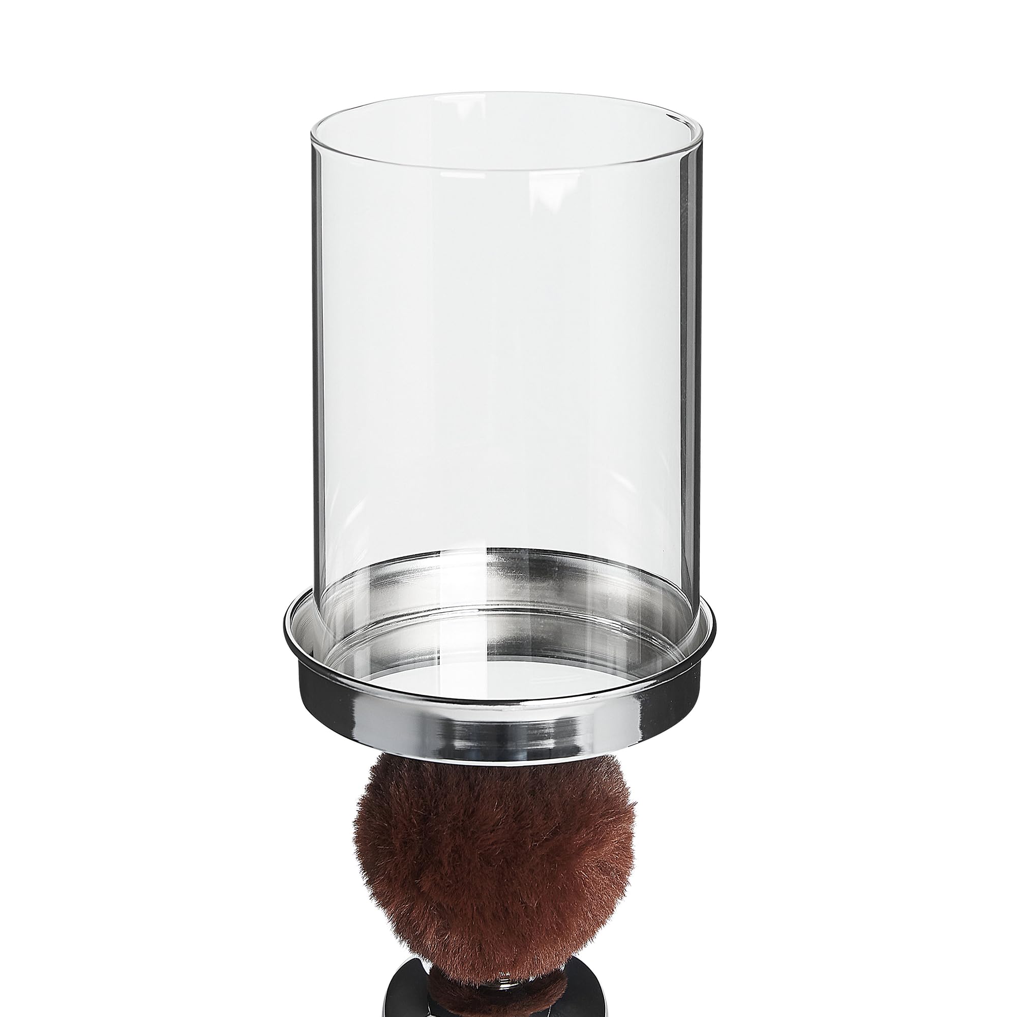 beliani-padre-kerzenst-nder-38-cm-silber-braun image 4