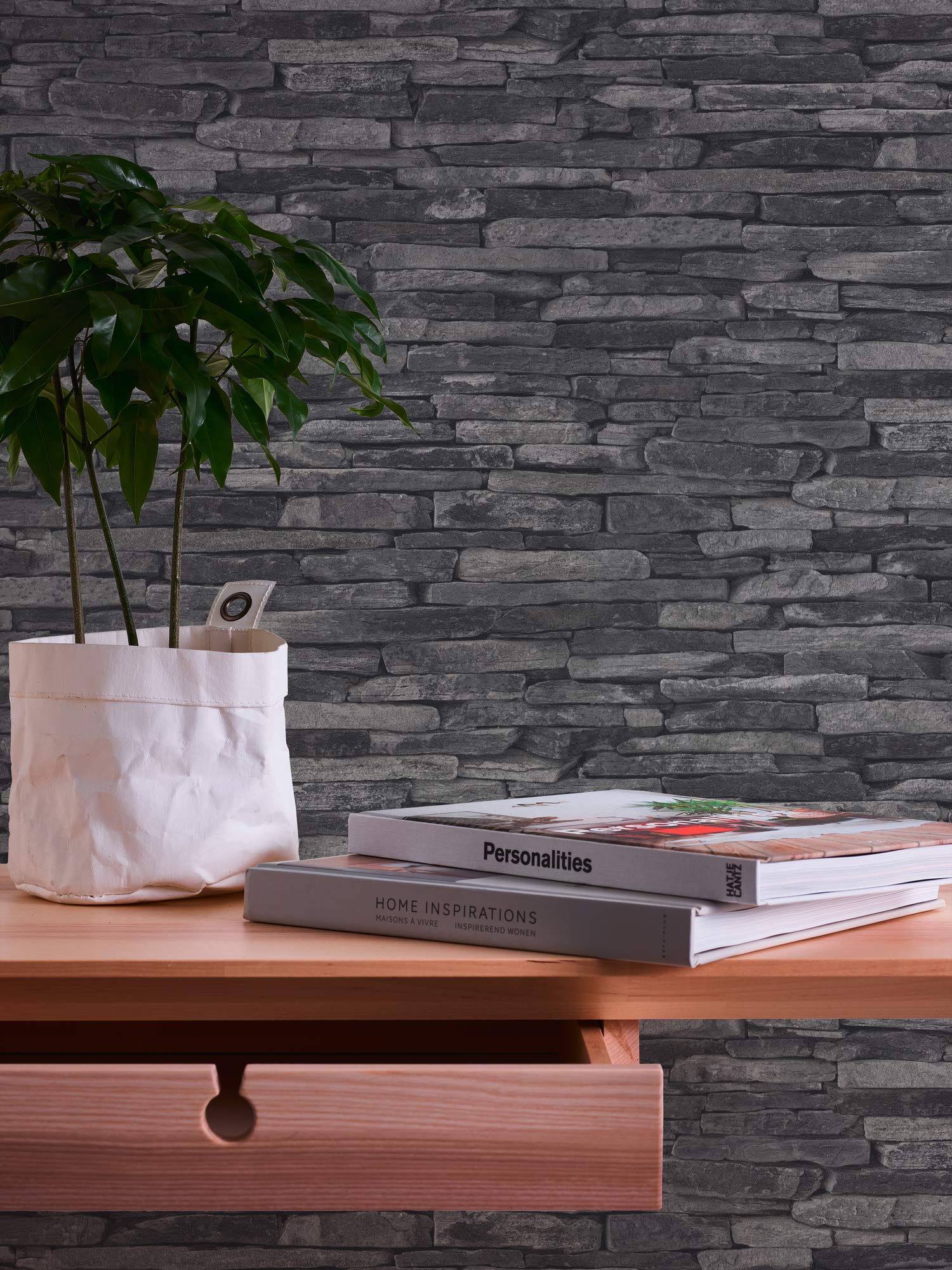 a-s-cr-ation-wood-n-stone-914224-vliestapete-grau-schwarz-steinoptik image 6