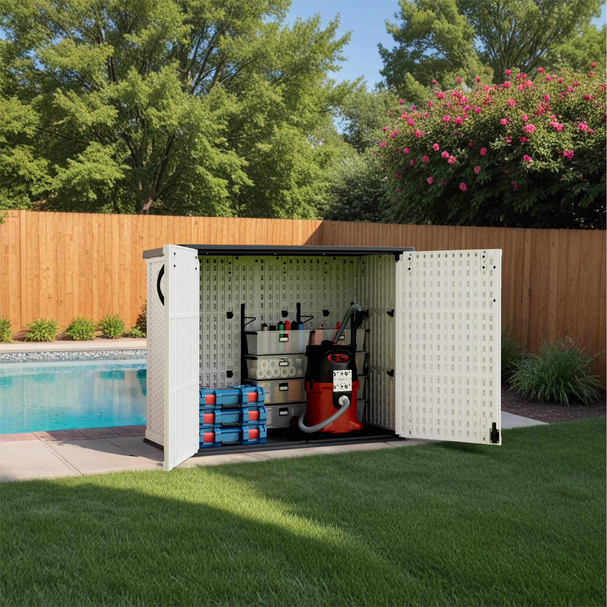 homall-metal-shed-ger-teschrank-26-cu-ft-wei-gartenbox image 3
