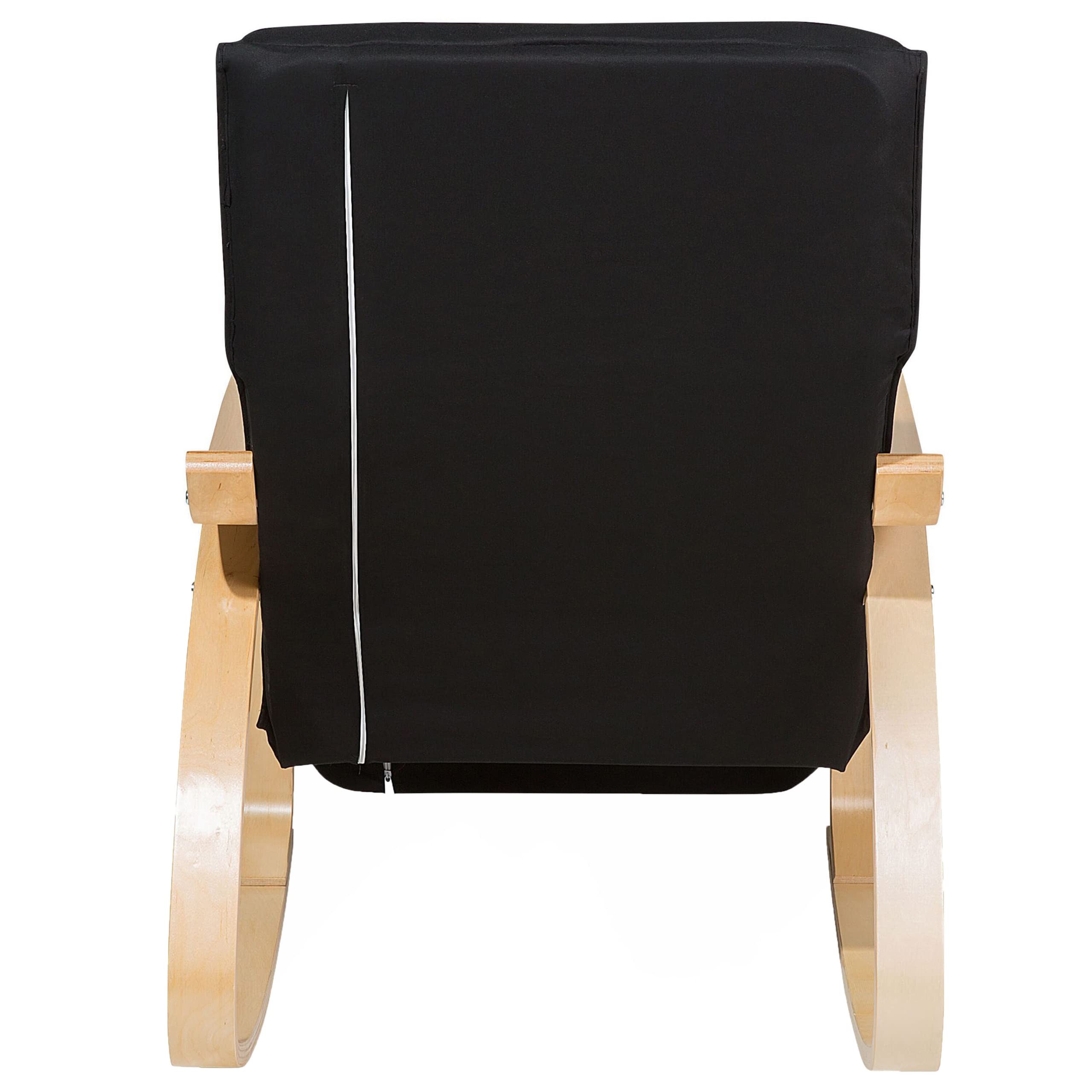 beliani-sessel-schaukelstuhl-schwarz-stoff-holz-fu-st-tze image 7