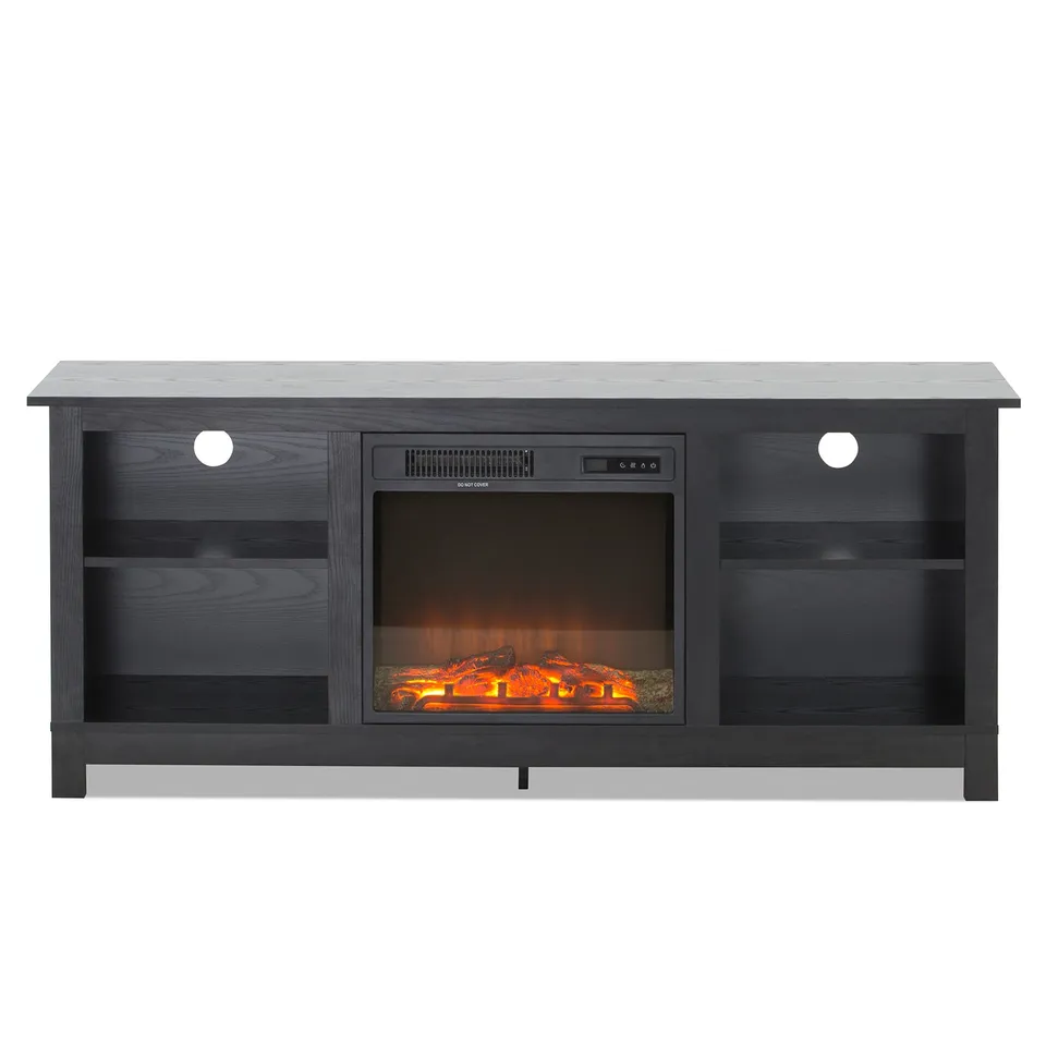 homall-tv-stand-tv-schrank-schwarz-mit-elektrokamin-65-zoll image 1