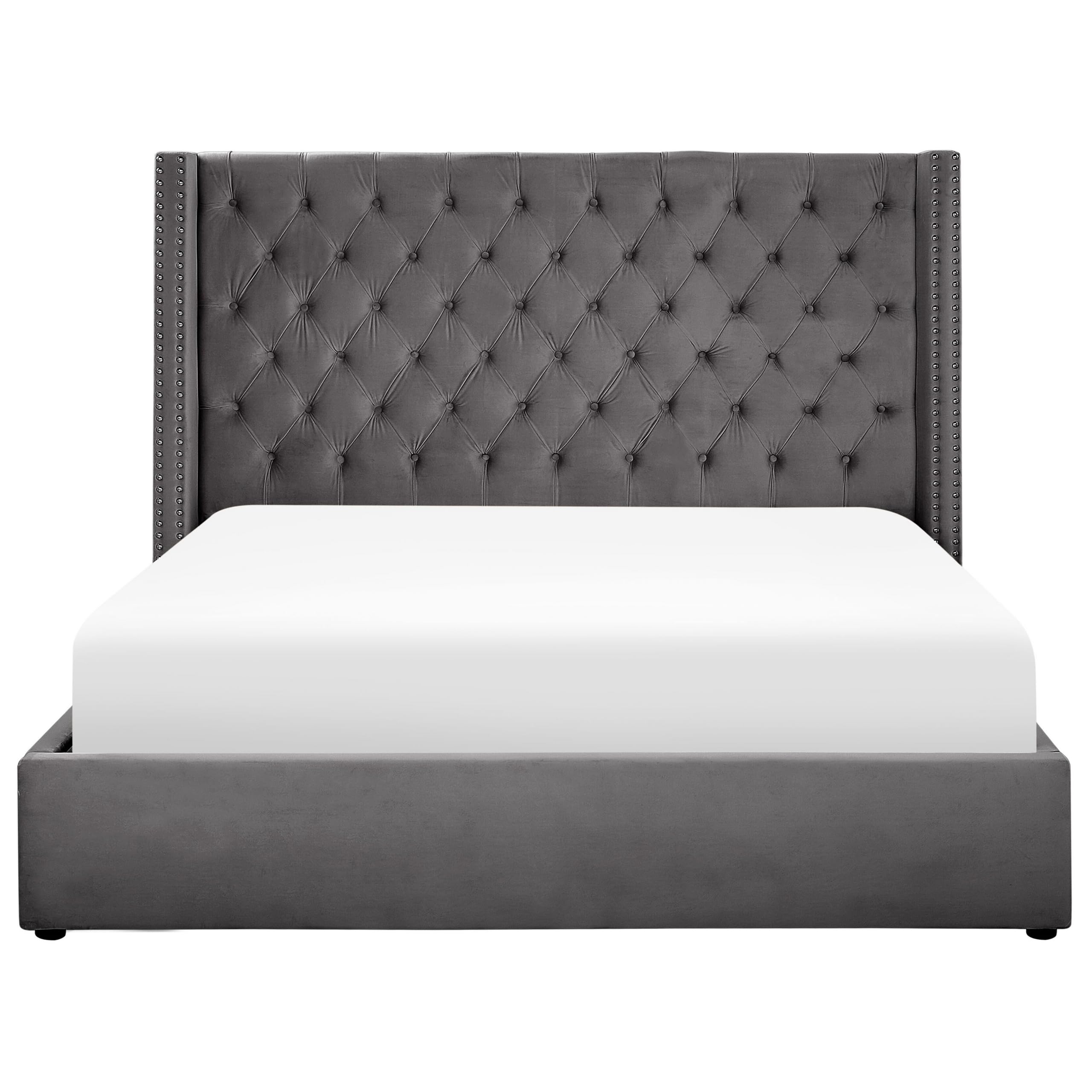 beliani-lubbon-bett-180x200-grau-samt-bettkasten image 4