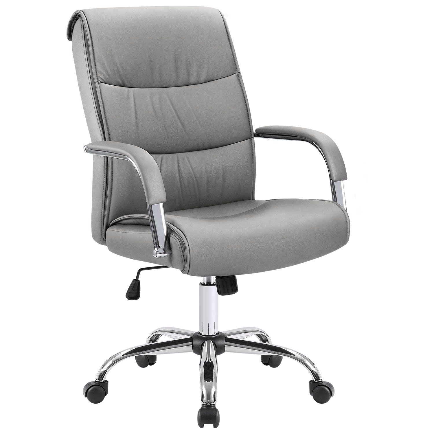 homall-office-leather-chair-chefsessel-braun-hochlehner image 8