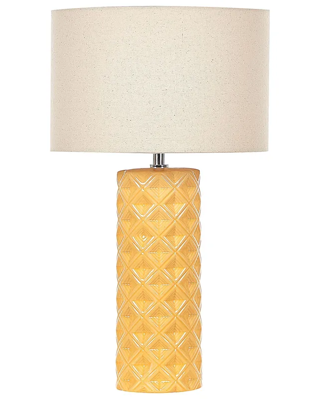 beliani-balonne-tischlampe-gelb-keramik-49-cm image 1
