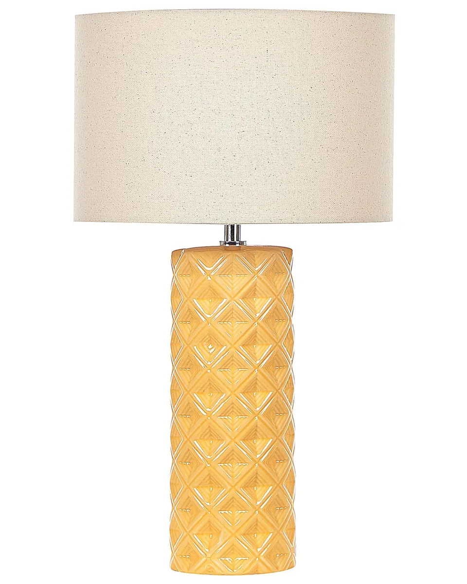 beliani-balonne-tischlampe-gelb-keramik-49-cm image 1