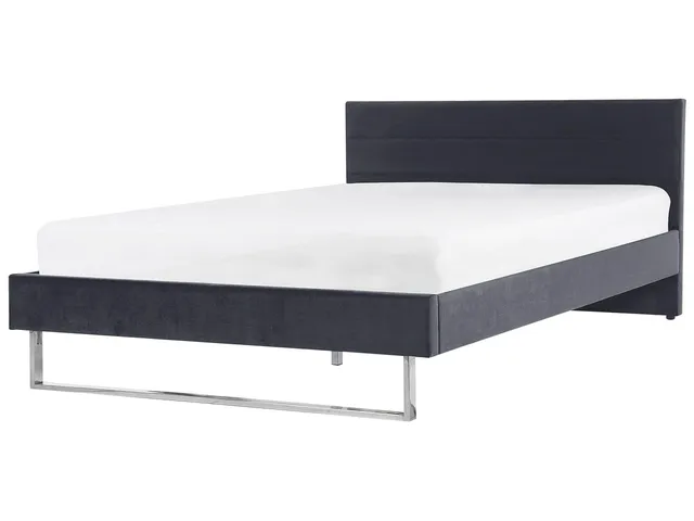 beliani-bellou-doppelbett-180x200-grau-samt image 1