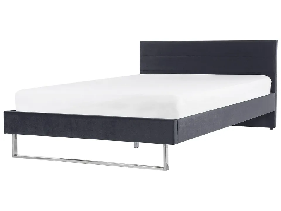 beliani-bellou-doppelbett-180x200-grau-samt image 1