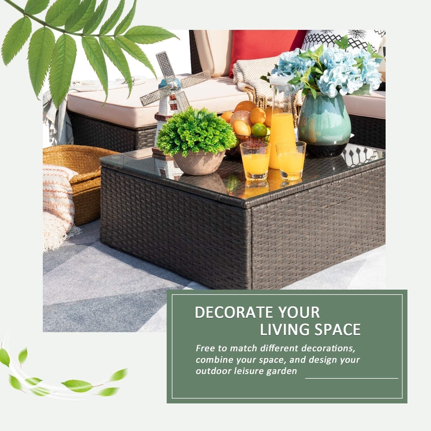 homall-patio-lounge-set-rattan-7-teilig-beige-mit-tisch image 3