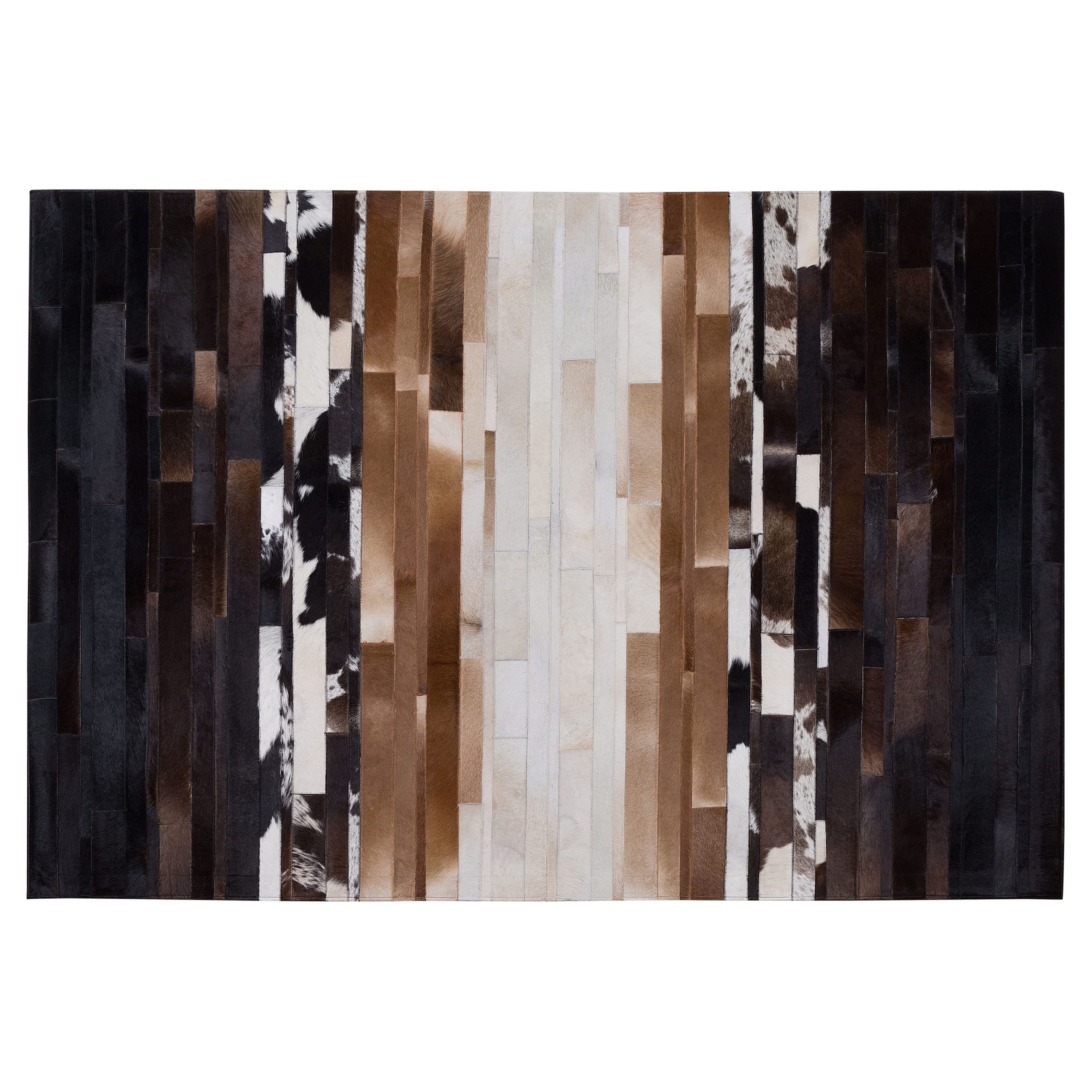 beliani-dalyan-kuhfellteppich-140x200-schwarz-beige image 5