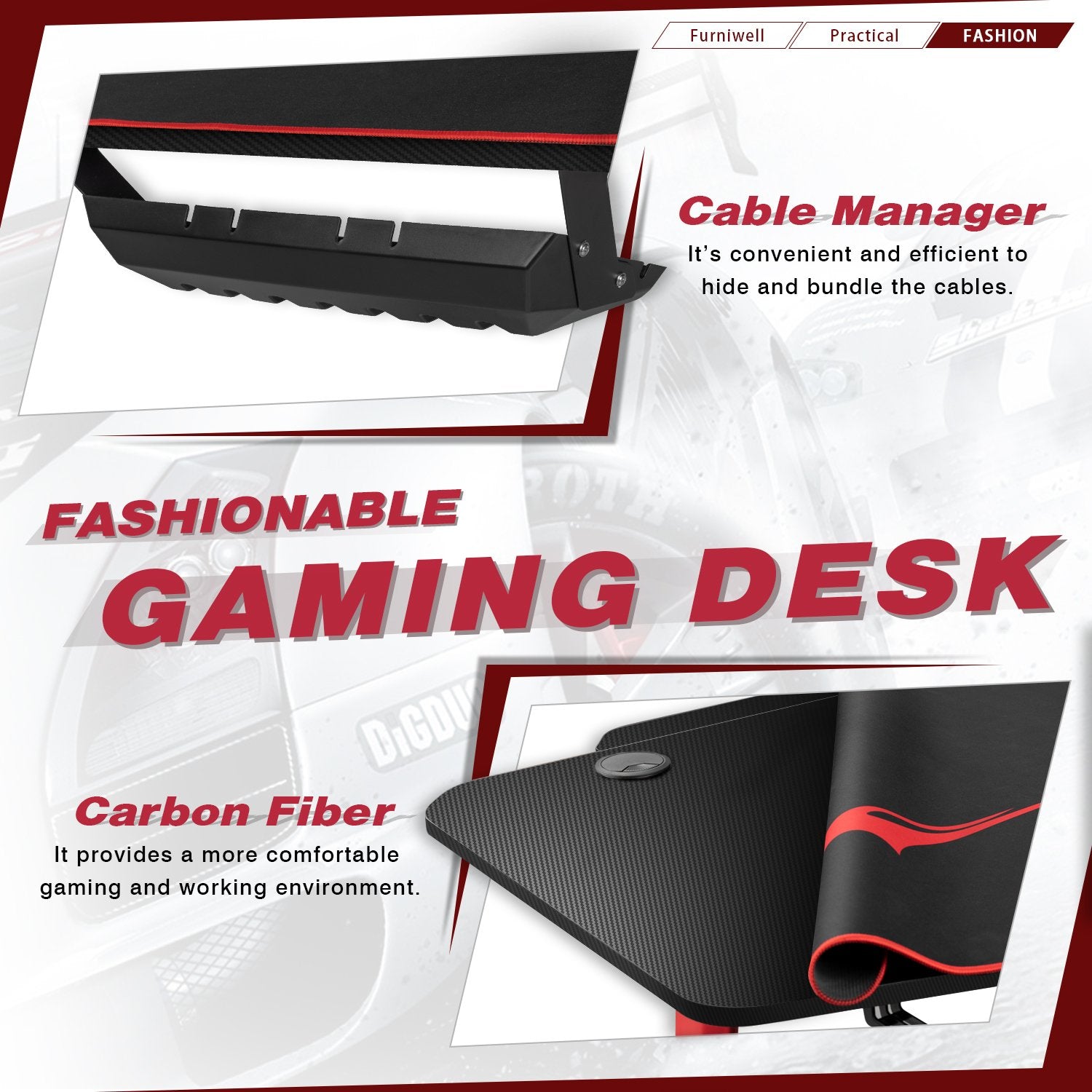 homall-gaming-desk-schreibtisch-55-zoll-schwarz image 4