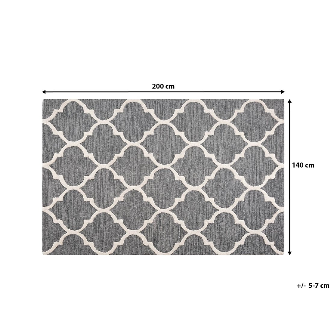 beliani-yalova-teppich-140x200-grau-wolle-kurzflor image 6