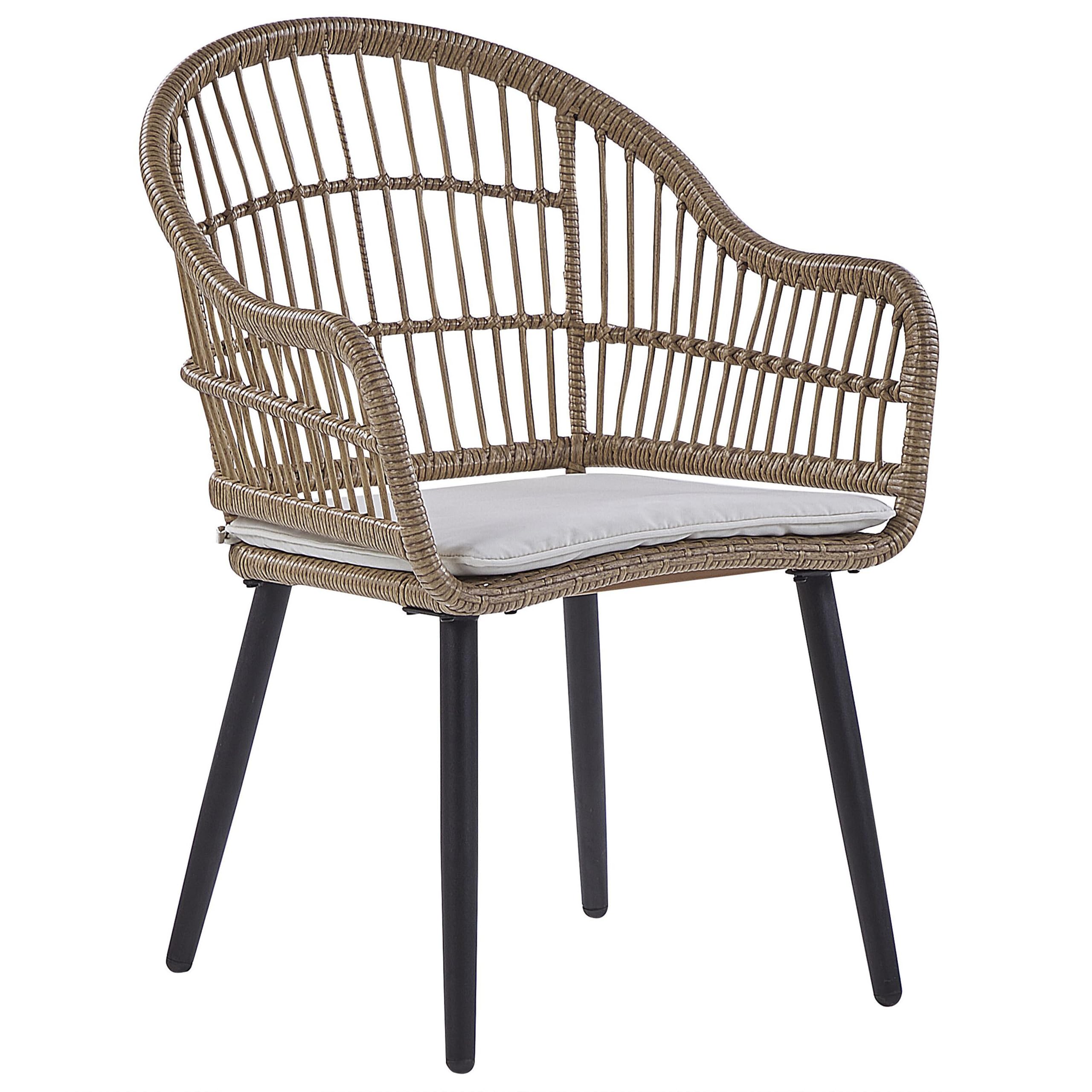 beliani-aliano-ii-gartentisch-set-rattan-6-sitzer-beige-schwarz image 4