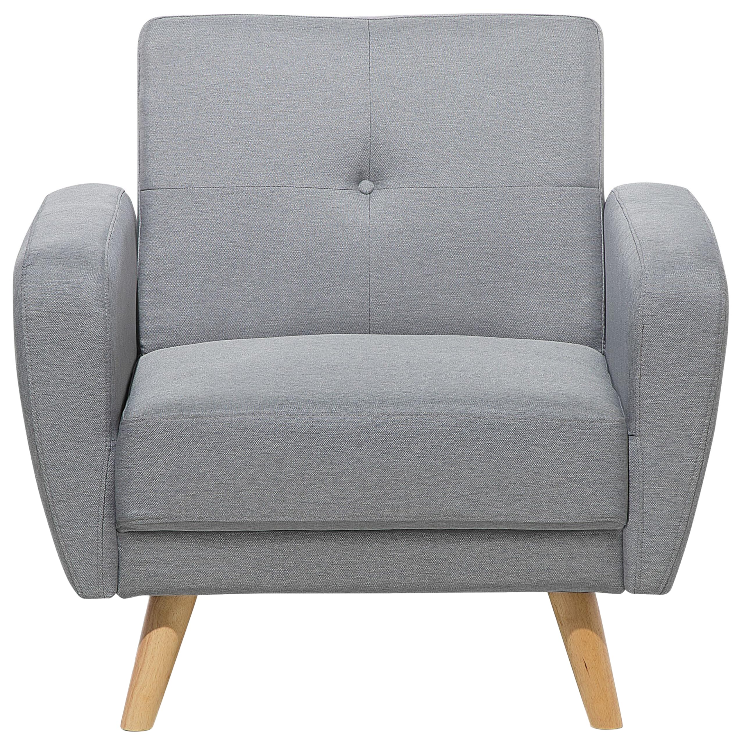 beliani-sessel-grau-stoff-verstellbar-skandinavisch image 4