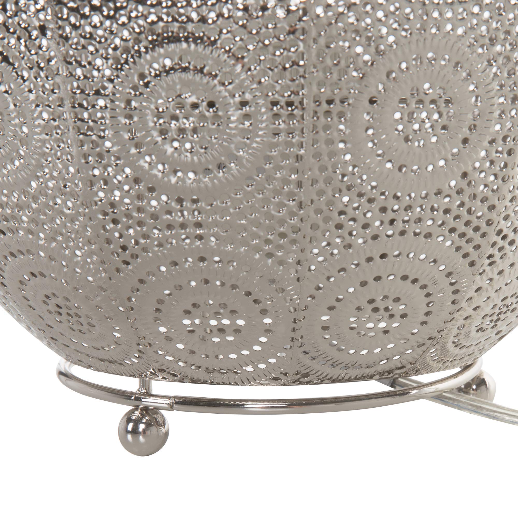 beliani-maringa-tischleuchte-silber-rund-marokkanisch image 6