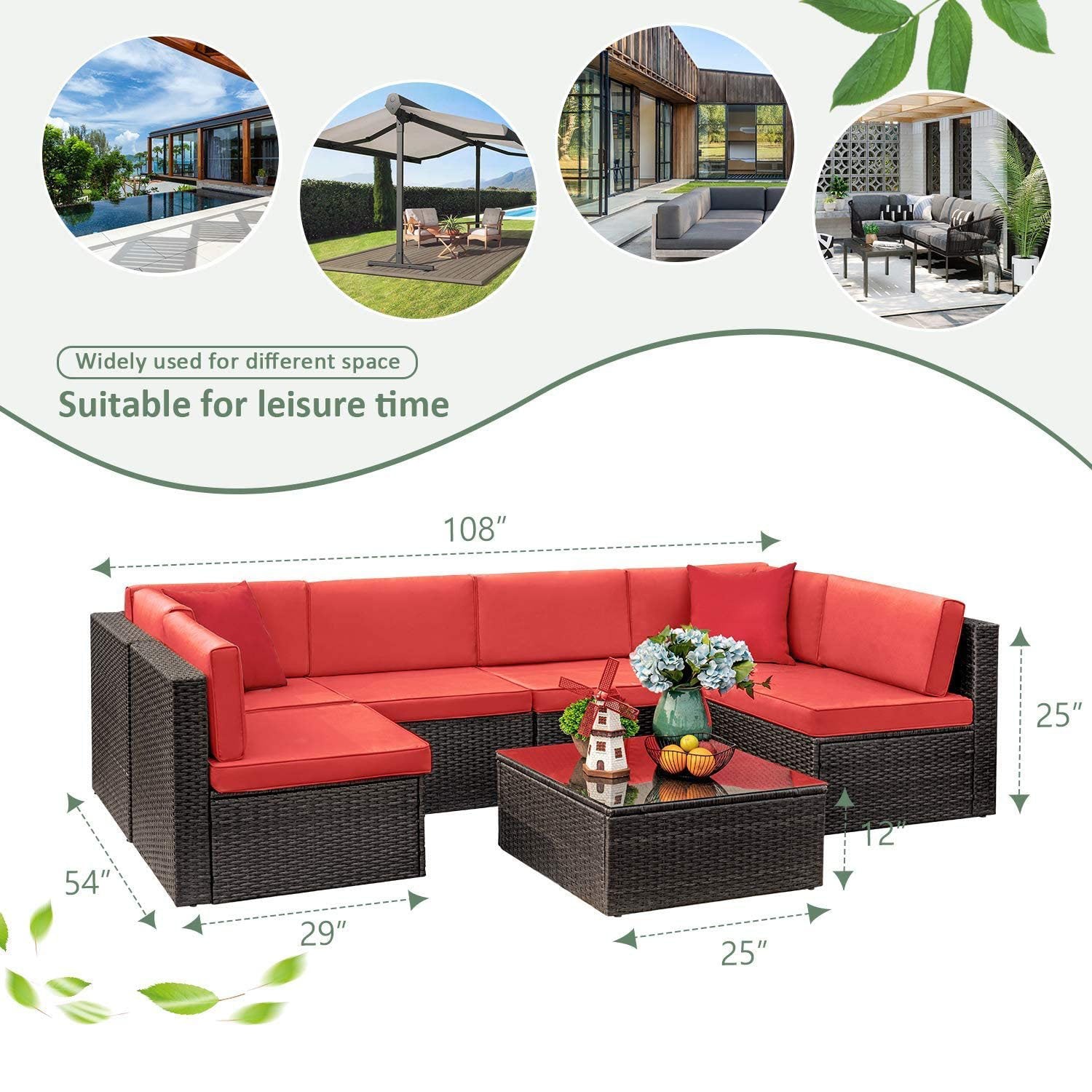 homall-patio-furniture-lounge-set-beige-7-teilig-rattan image 6