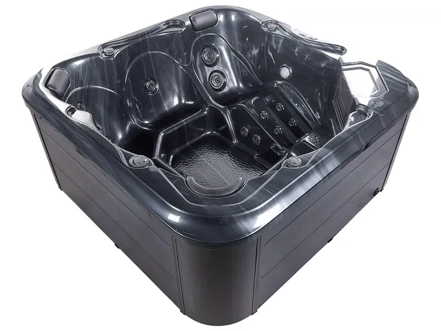 beliani-tularosa-outdoor-whirlpool-grau-210x210-led-massage image 1