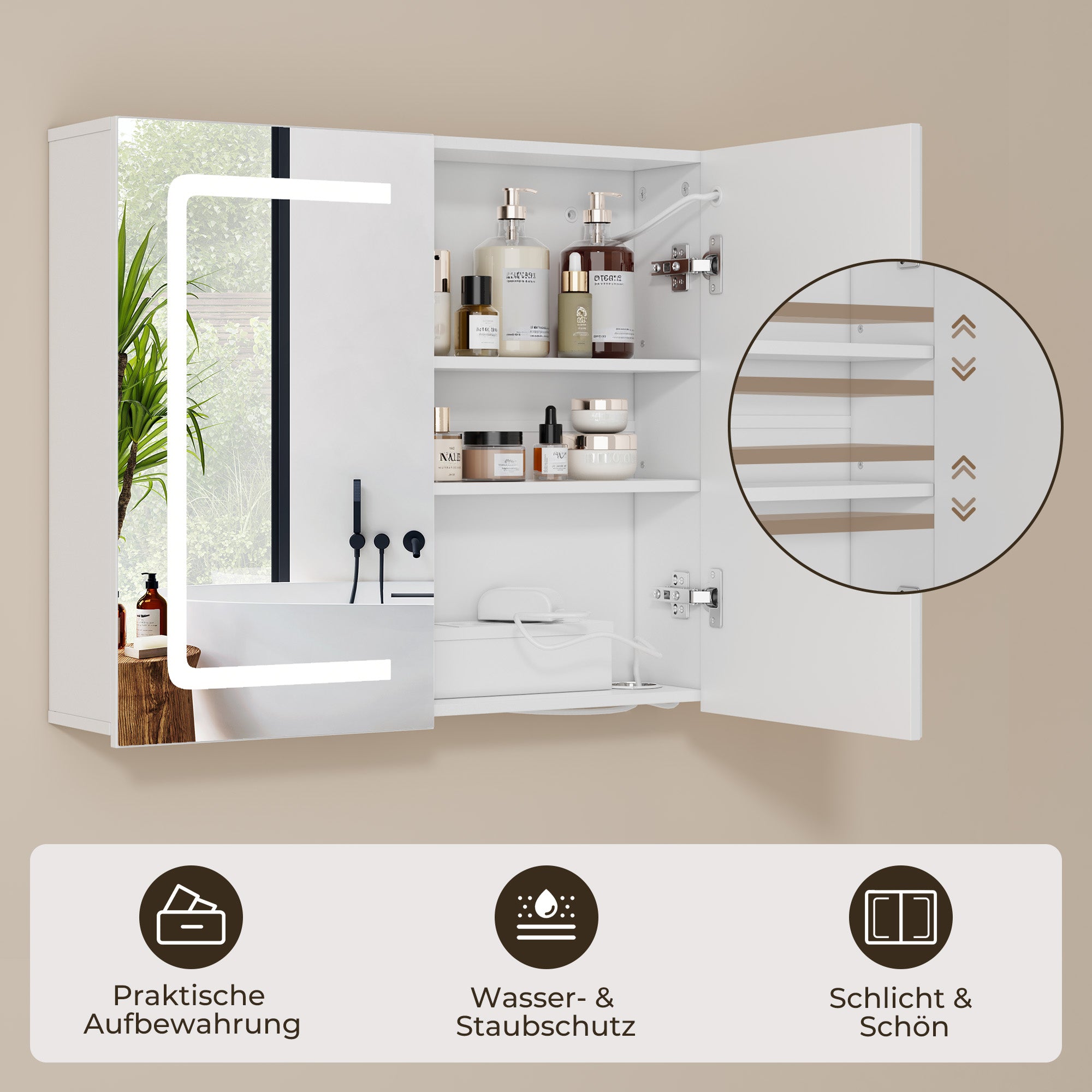 bealife-ap84-spiegelschrank-led-wei-70-cm-dimmbar-3-lichtfarben image 6