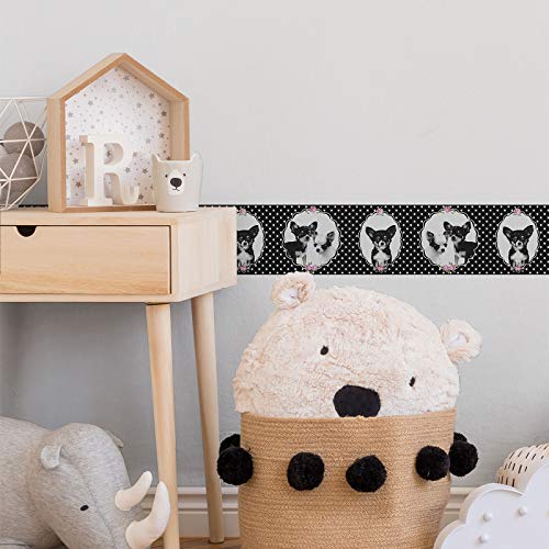 a-s-cr-ation-little-stars-bord-re-hunde-schwarz-lila-5x0-13m image 8