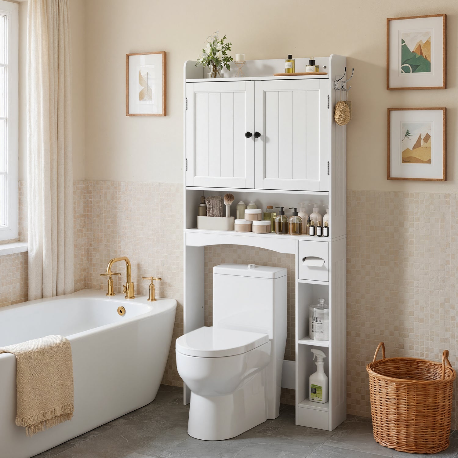 bealife-ap20-badezimmerschrank-wei-82x20x179-wasserfest image 2