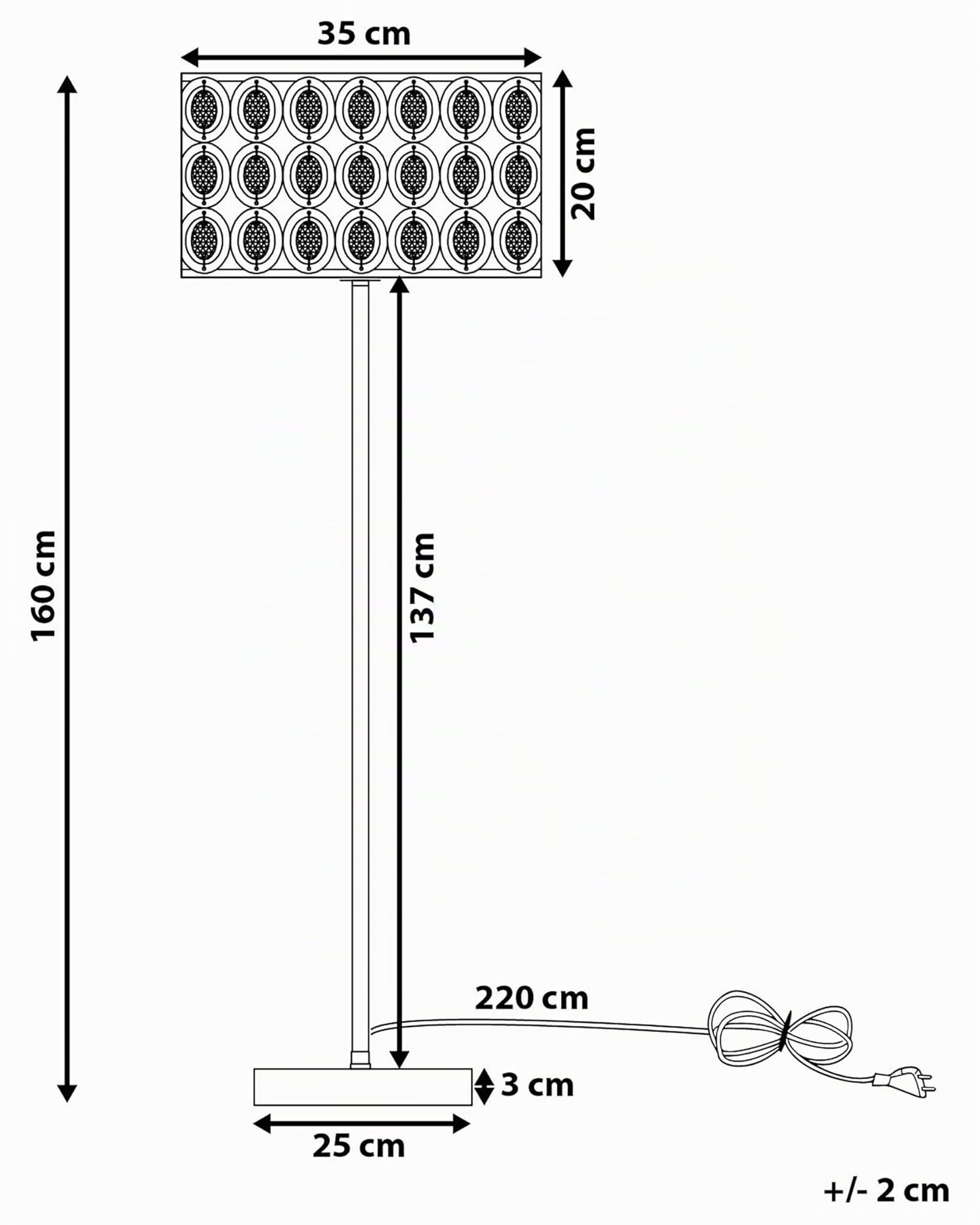 beliani-tenna-stehlampe-silber-chrom-kristall-160cm image 3