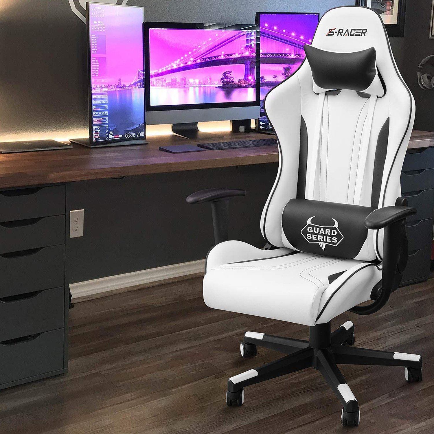 homall-gaming-chair-s-racer-gamer-stuhl-wei-mit-pu-leder image 2