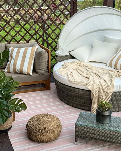 beliani-akyar-teppich-140x200-rosa-gestreift-outdoor image 8