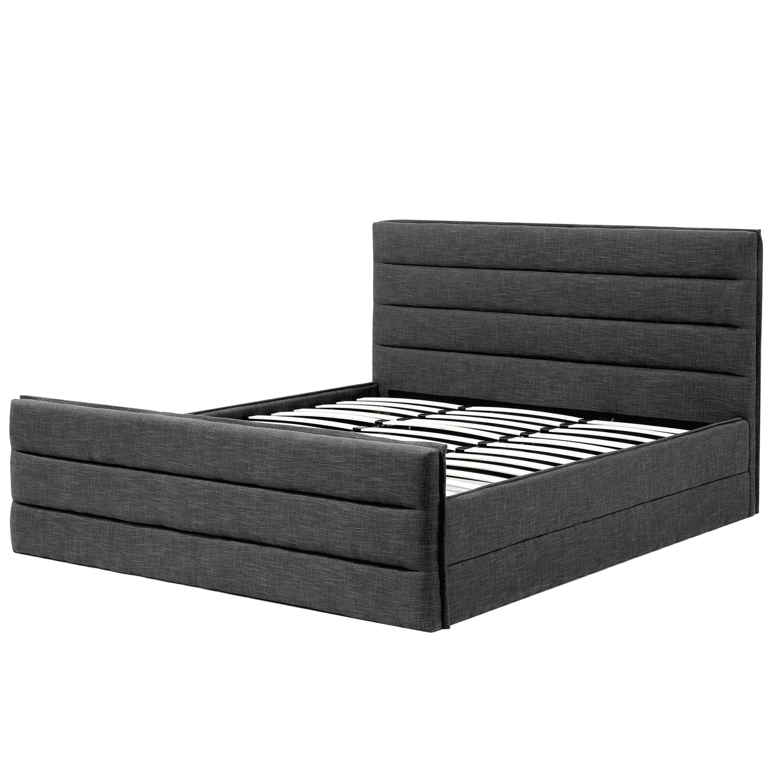 beliani-doppelbett-180x200-dunkelgrau-stoff-mit-kopfteil image 7