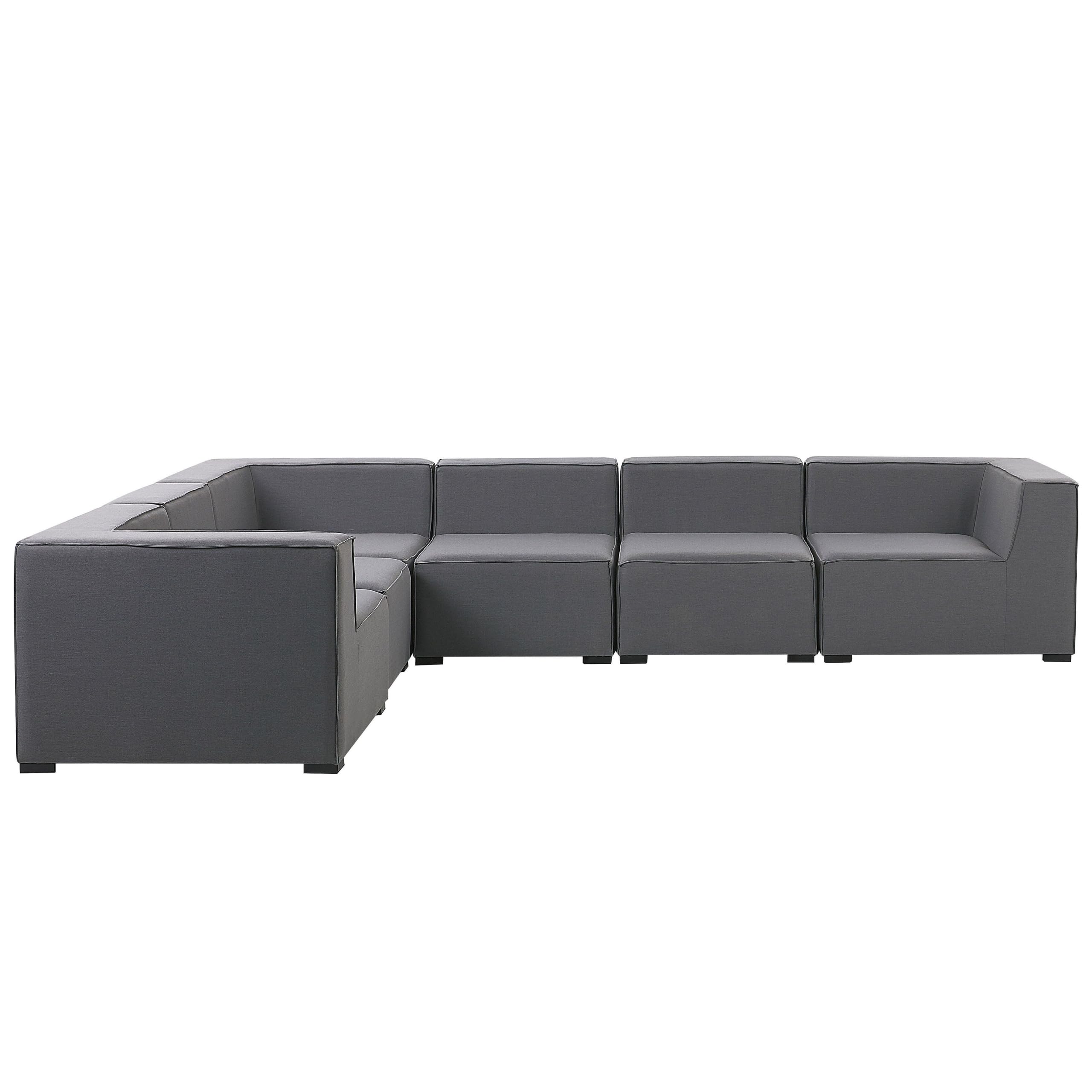 beliani-arezzo-lounge-set-7-teilig-grau-rechtsseitig-outdoor image 5
