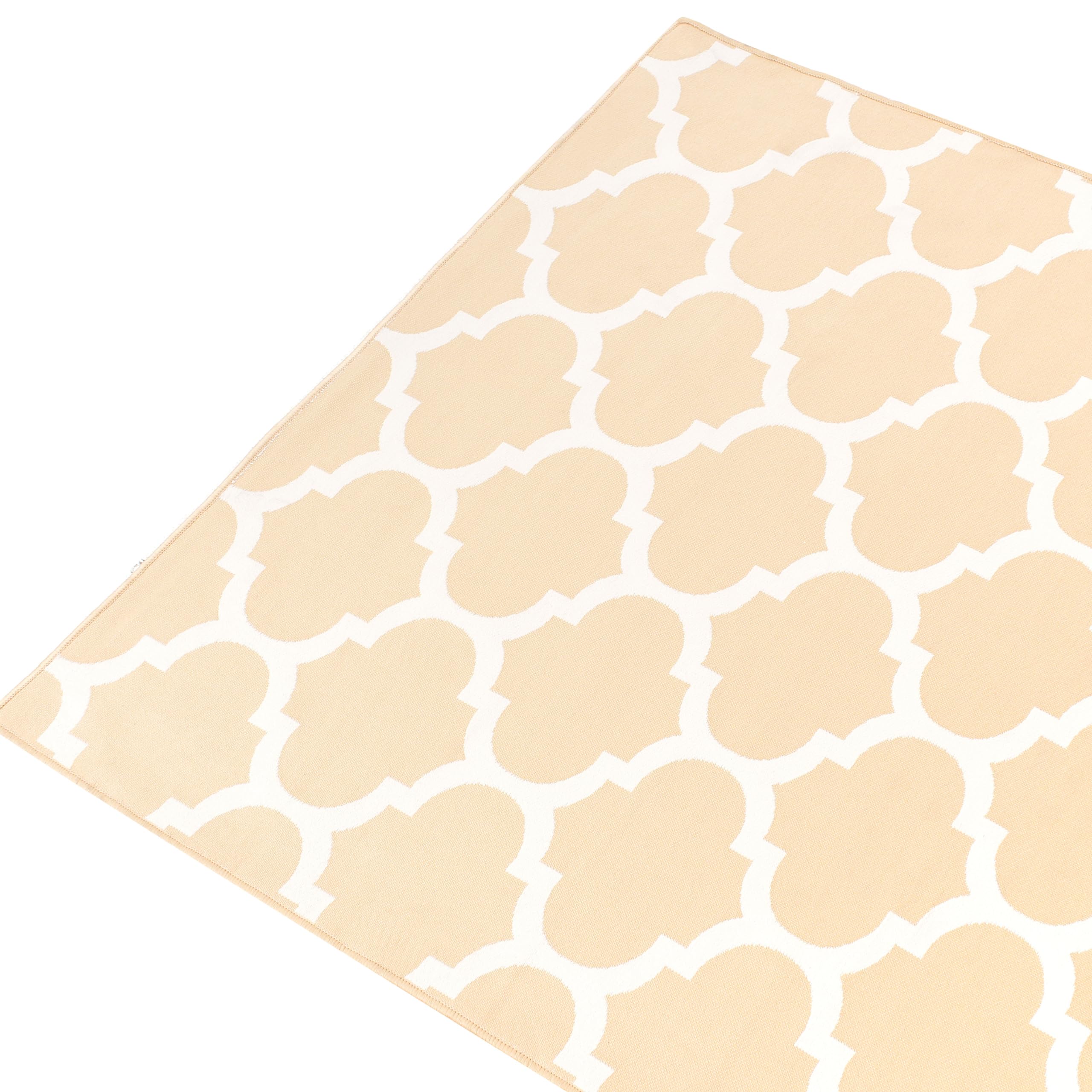 beliani-aksu-teppich-140x200-beige-handgewebt-marokko-muster image 4