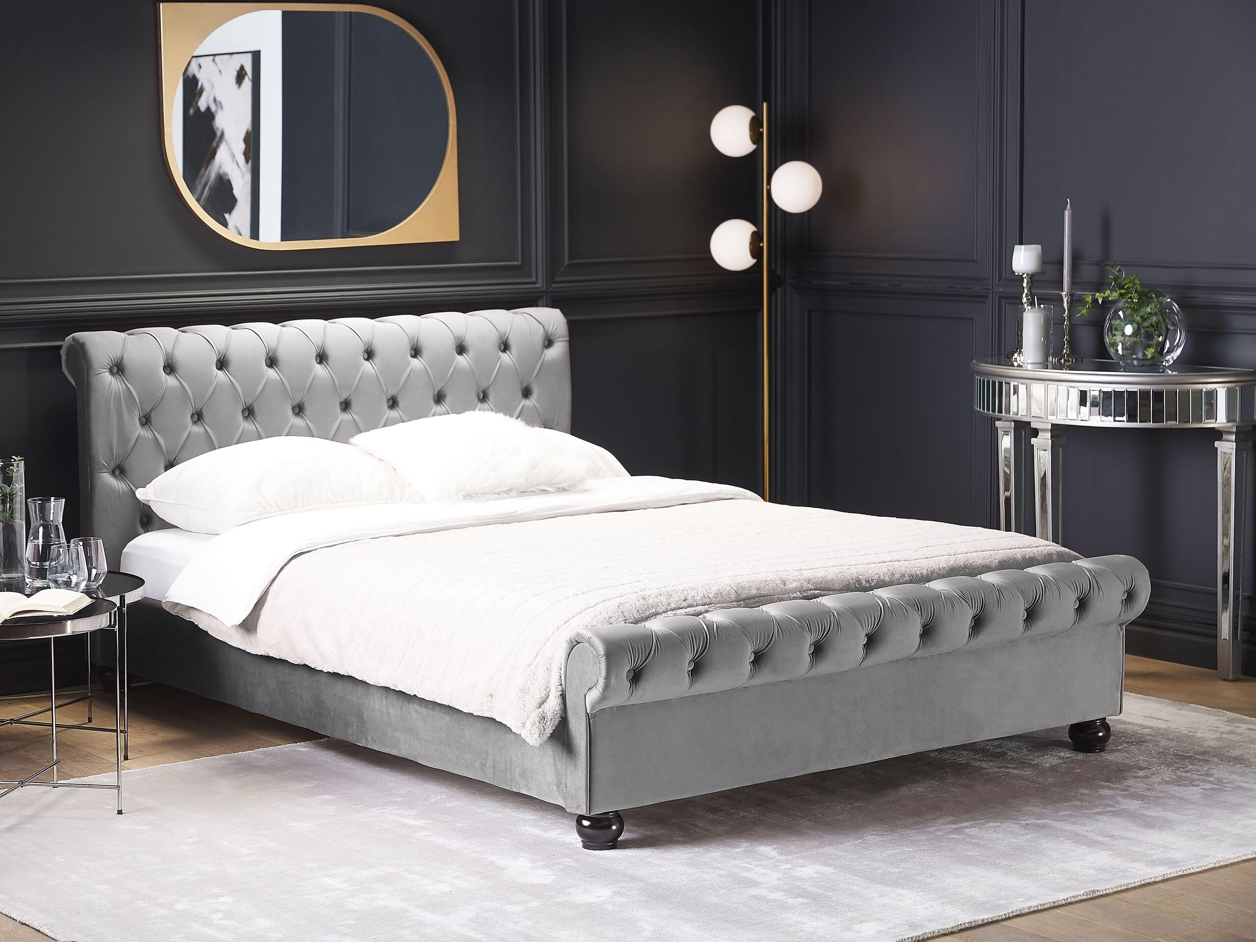 beliani-polsterbett-180x200-samt-hellgrau-chesterfield image 2