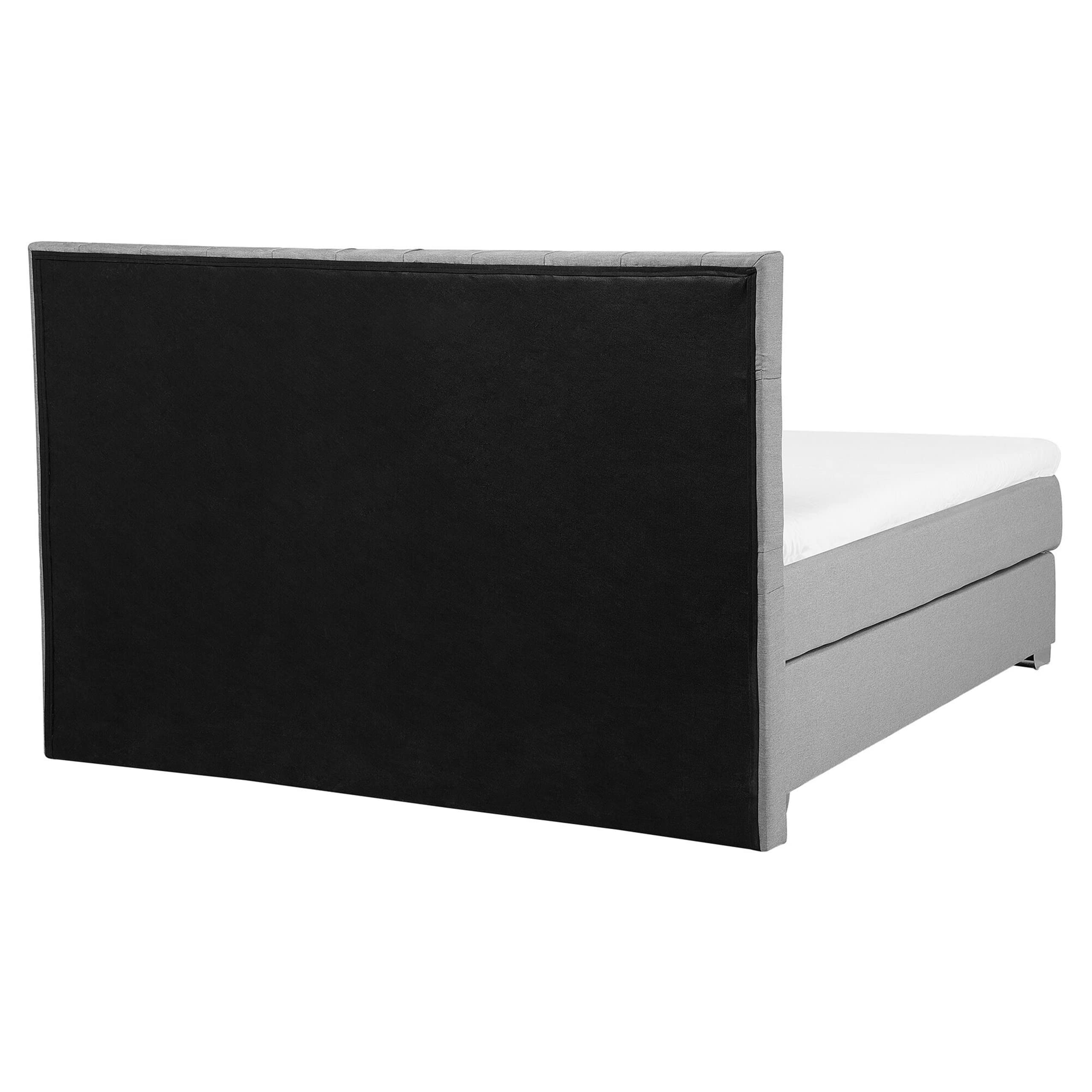 beliani-duchess-boxspringbett-160x200-hellgrau-leinenoptik image 6